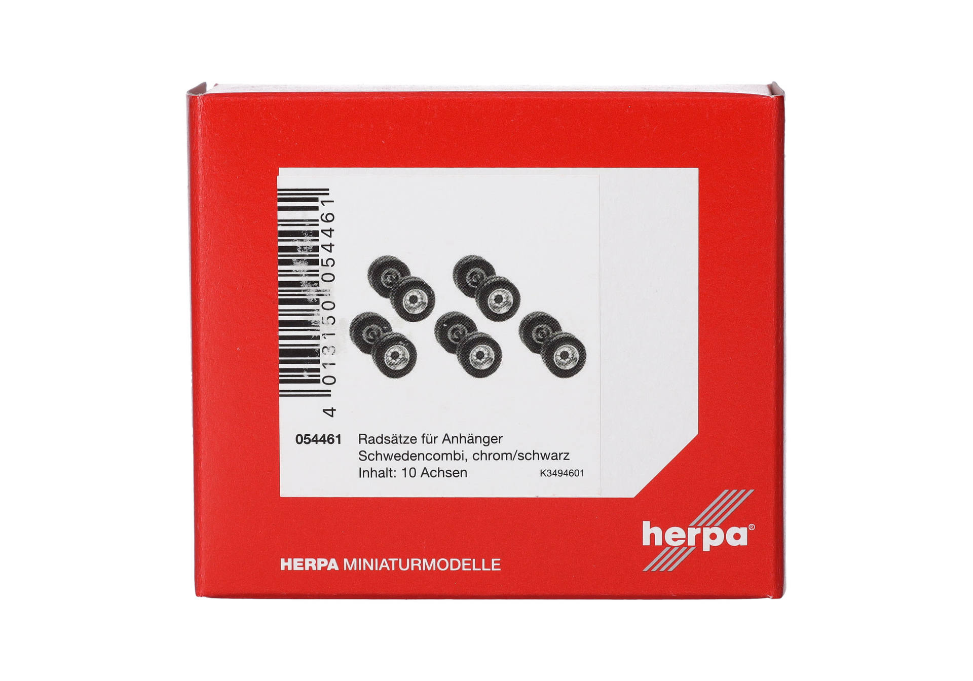 Herpa Zubehör 054461 | Radsätze Hänger Schwedencombi | chrom/schwarz | 1:87