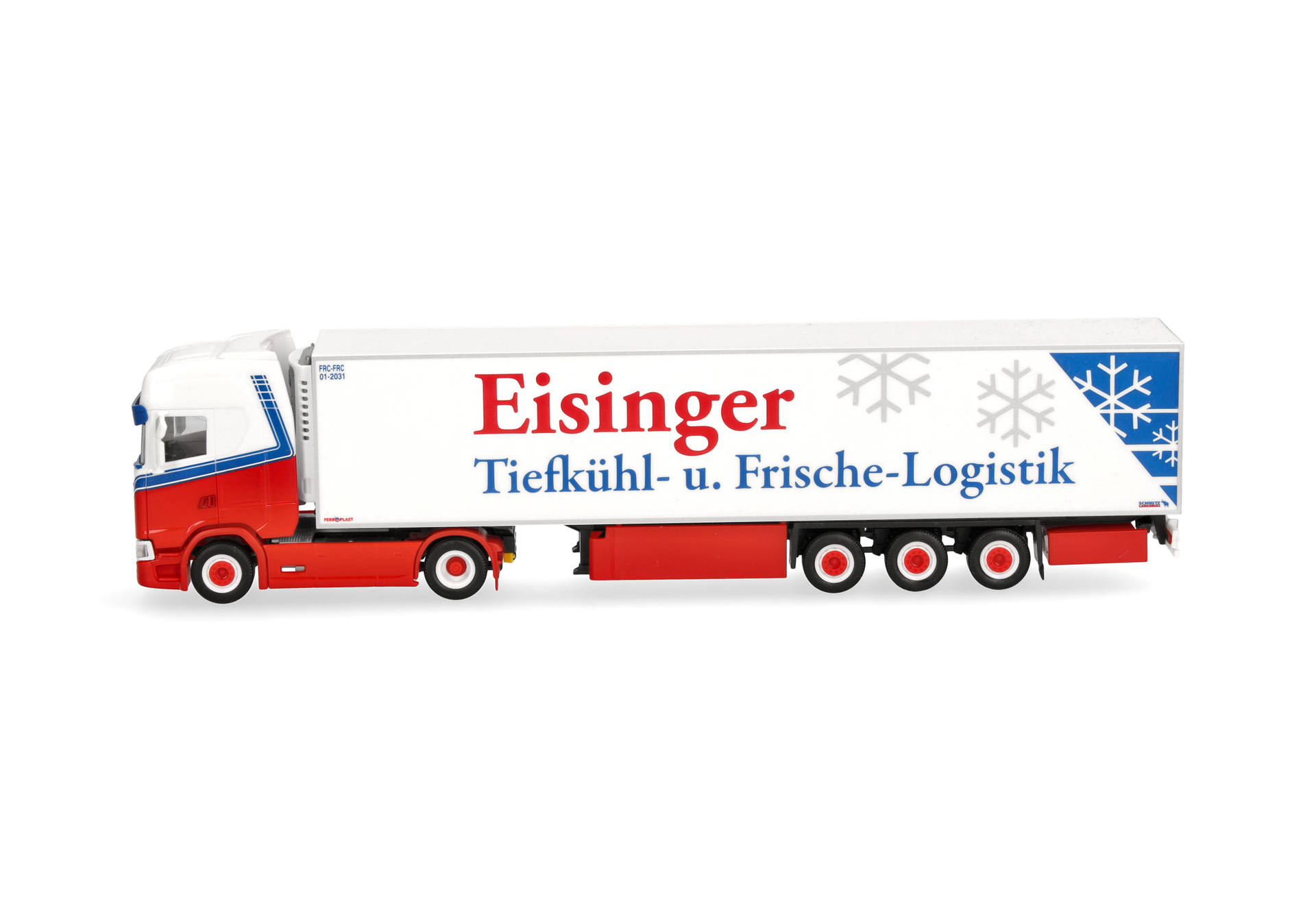 Herpa 318594 | Scania CS 20 HD Kühlkoffer-Sattelzug | Eisinger | 1:87