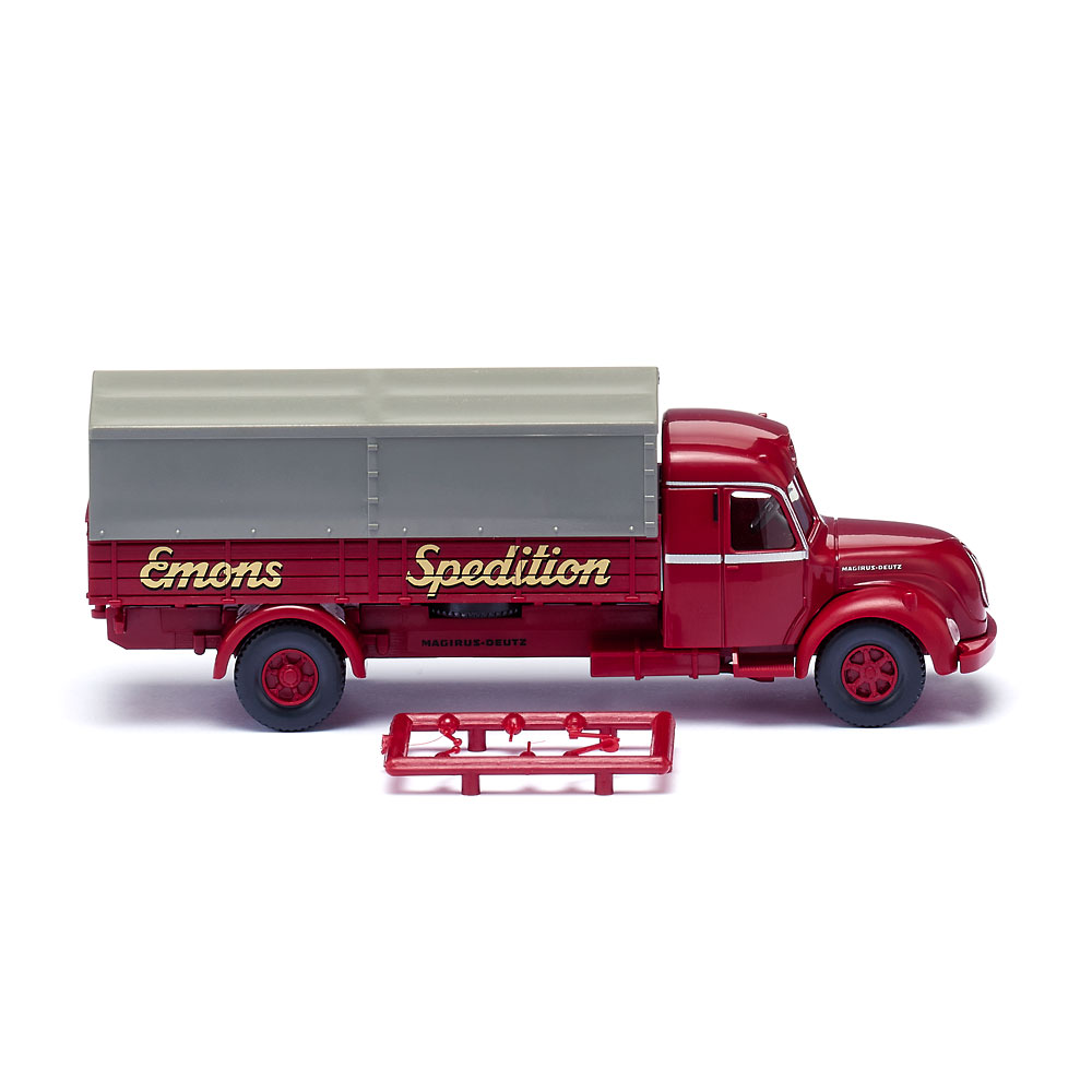 Wiking 085509 | Magirus S 7500 | Pritschen-Lkw | Spedition Emons | 1:87