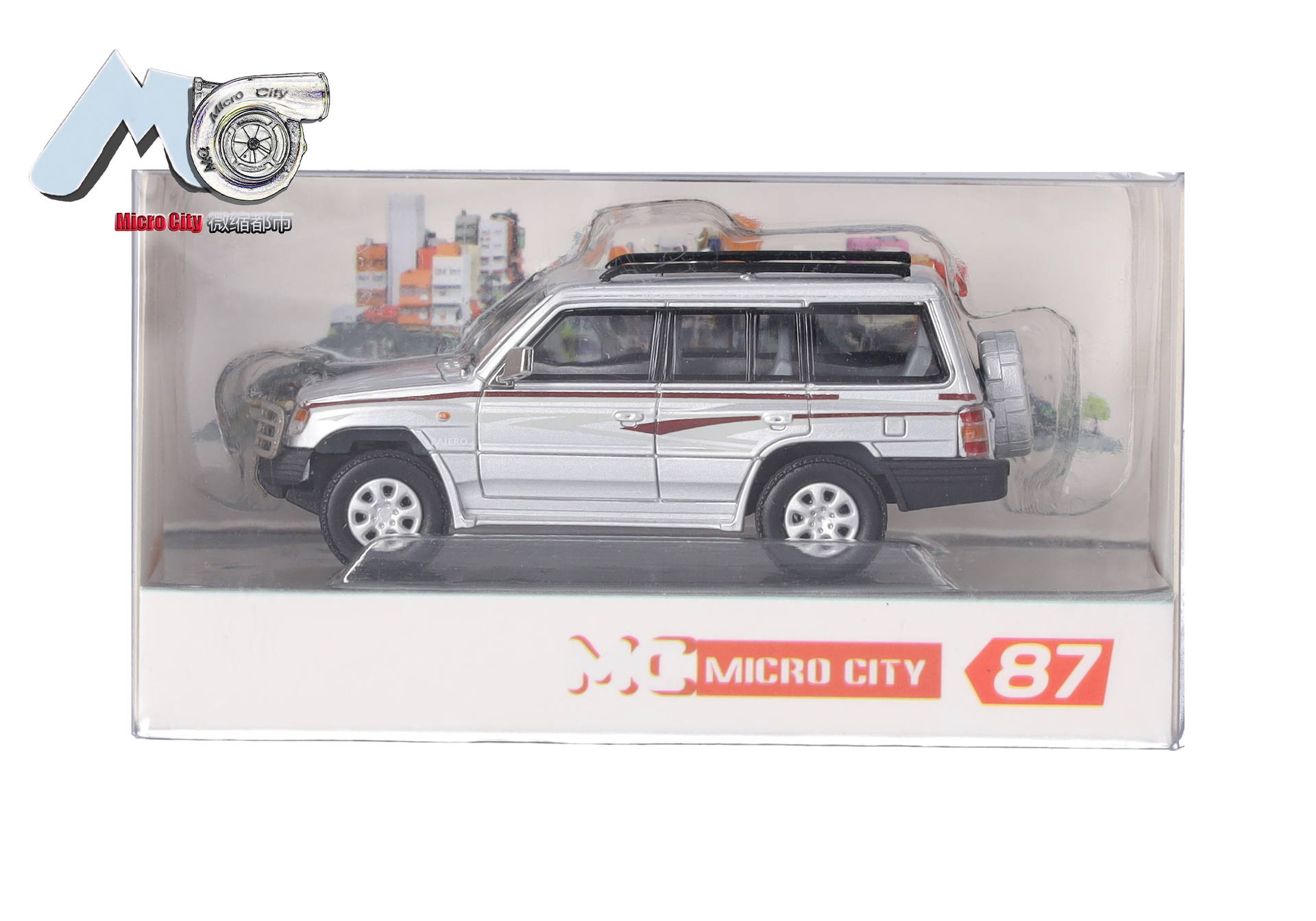Herpa MicroCity 87MC000042 | Mitsubishi Pajero | silber | 1:87