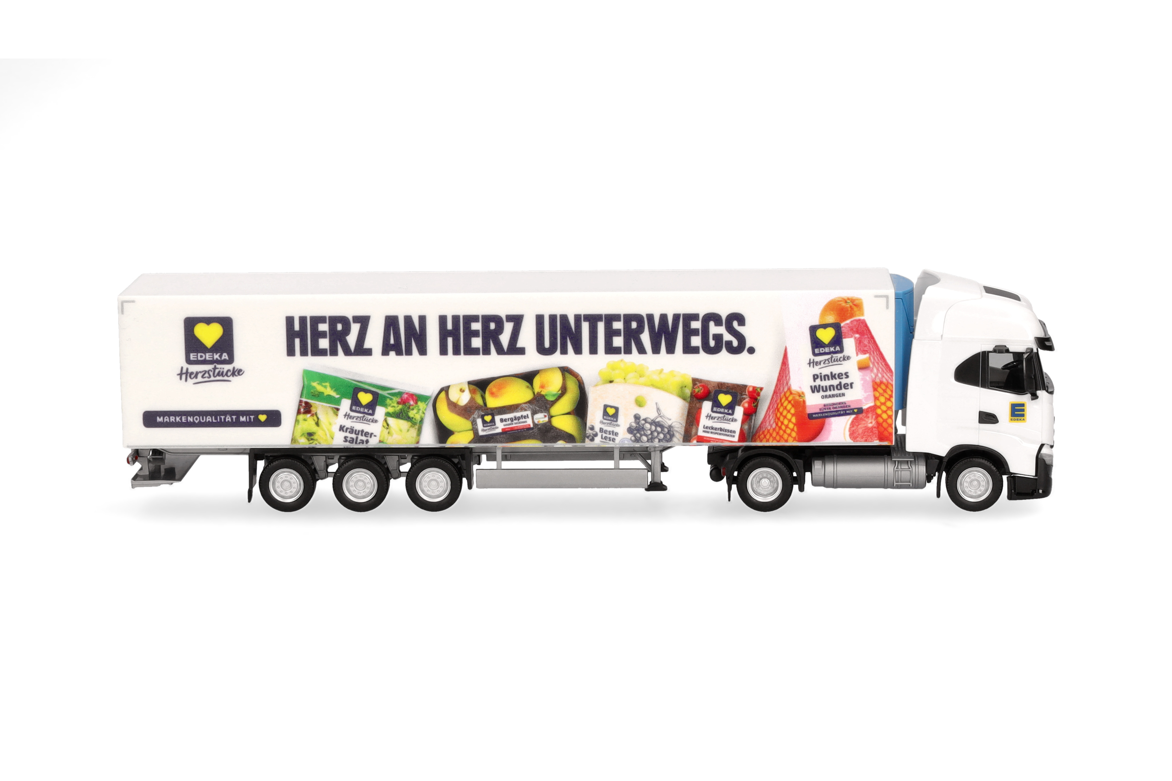 Herpa 319027 | Iveco S-Way Kühlkoffer-Sattelzug | Edeka | 1:87
