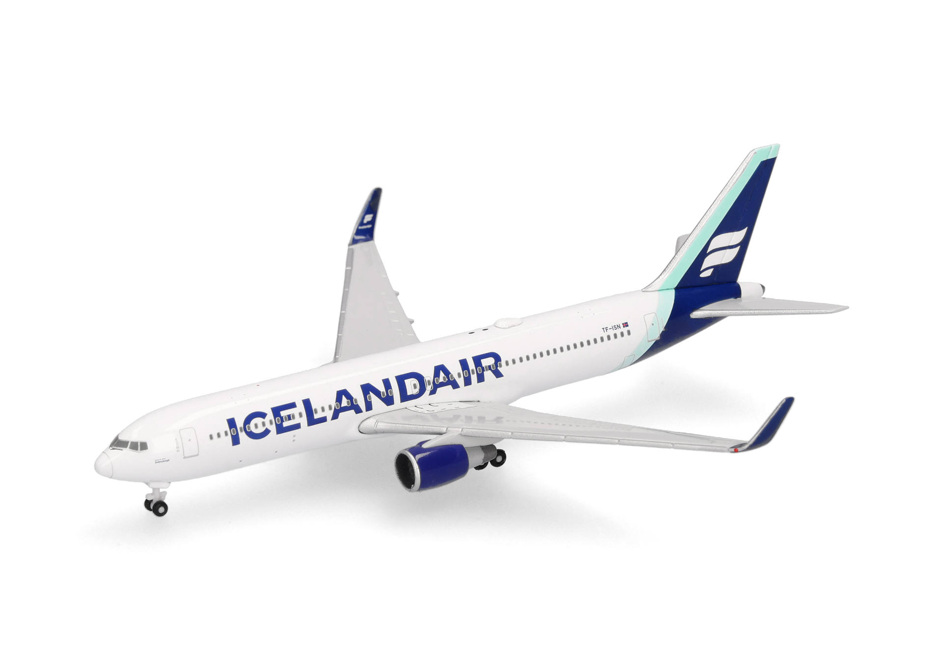 Herpa Wings 539241 | Icelandair | Boeing 767-300 | Borreal blue tail stripe | TF-ISN - Svörtuborgir | 1:500