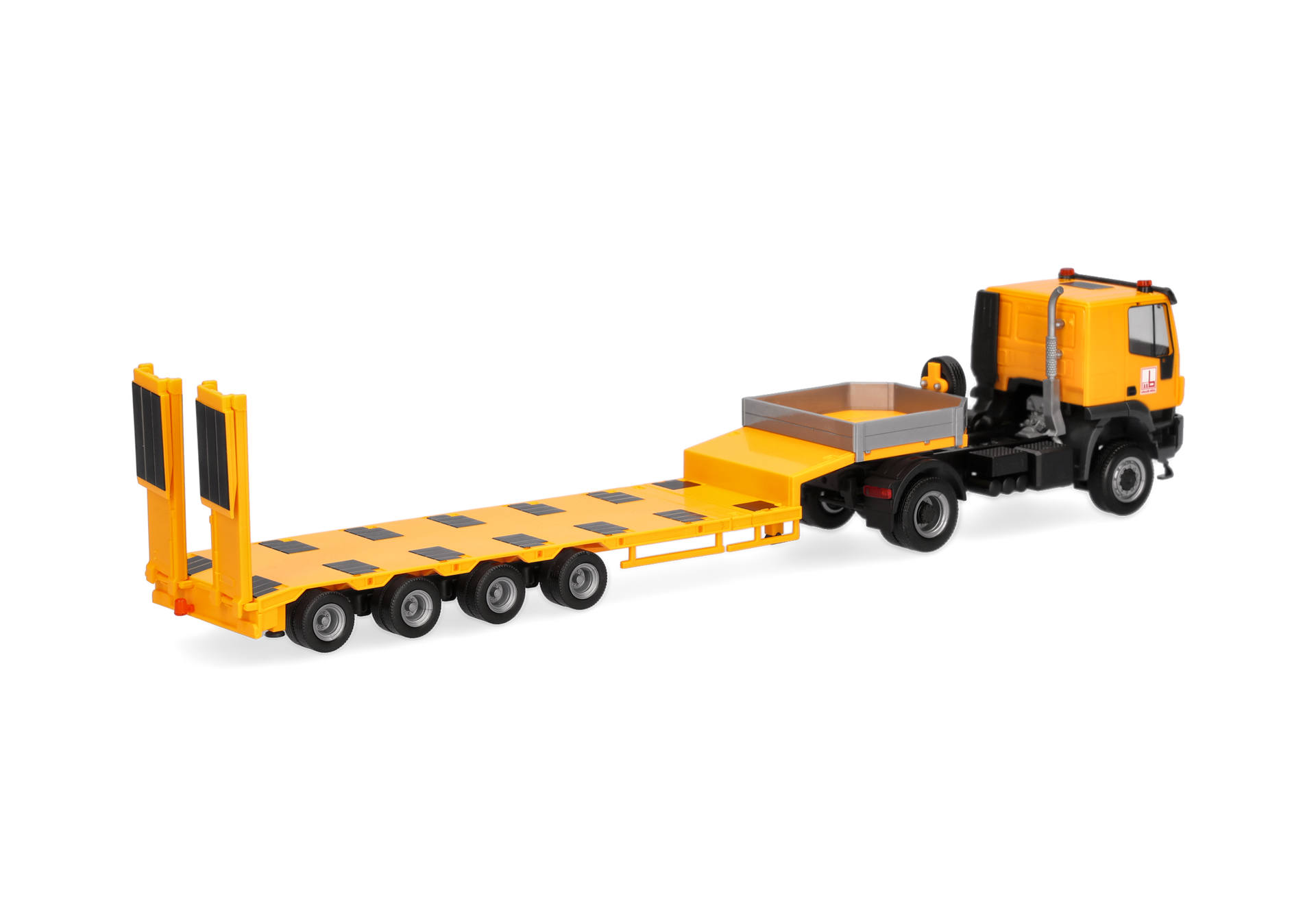 Herpa 320948 | Iveco Trakker | Semitieflade-Sattelzug | Goller Bögl (IT) | 1:87