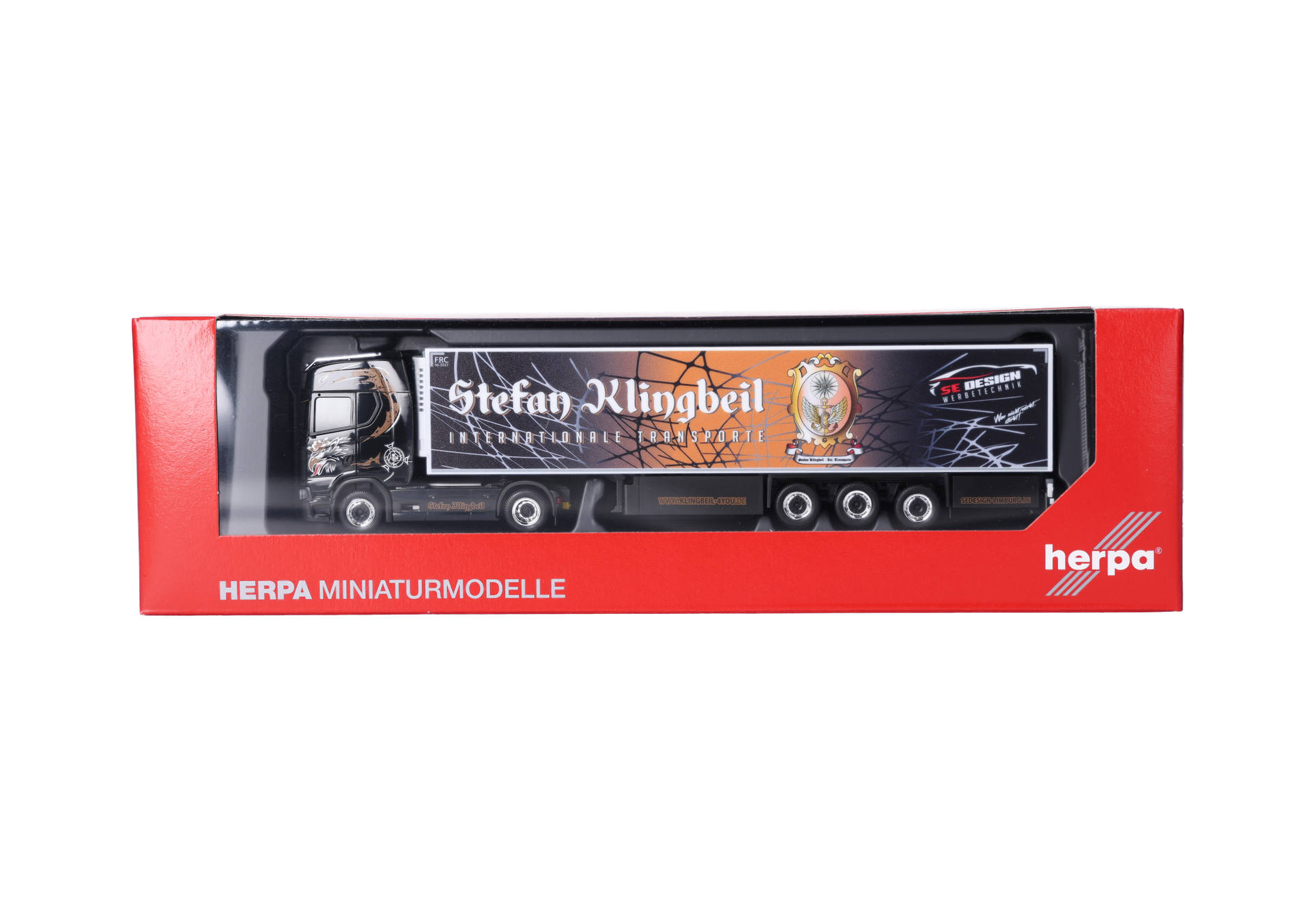 Herpa 321013 | Scania CS 20 HD | Kühlkoffer-Sattelzug |Stefan Klingbeil Transporte | 1:87