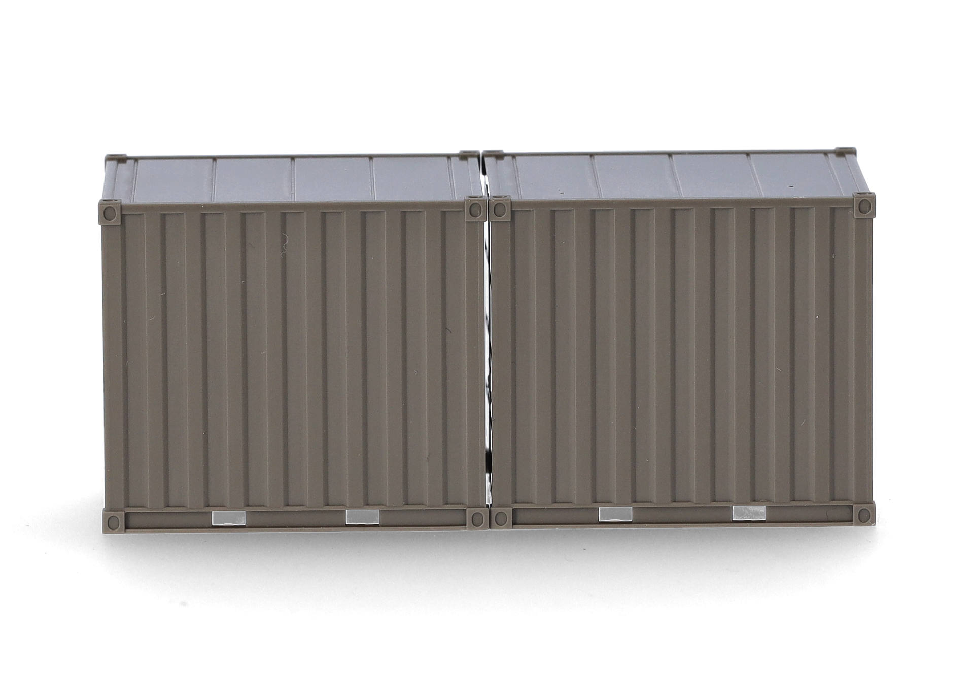 Herpa Zubehör 747110 | 2x 10ft Container | Heer | Braungrau (unbedruckt) | 1:87