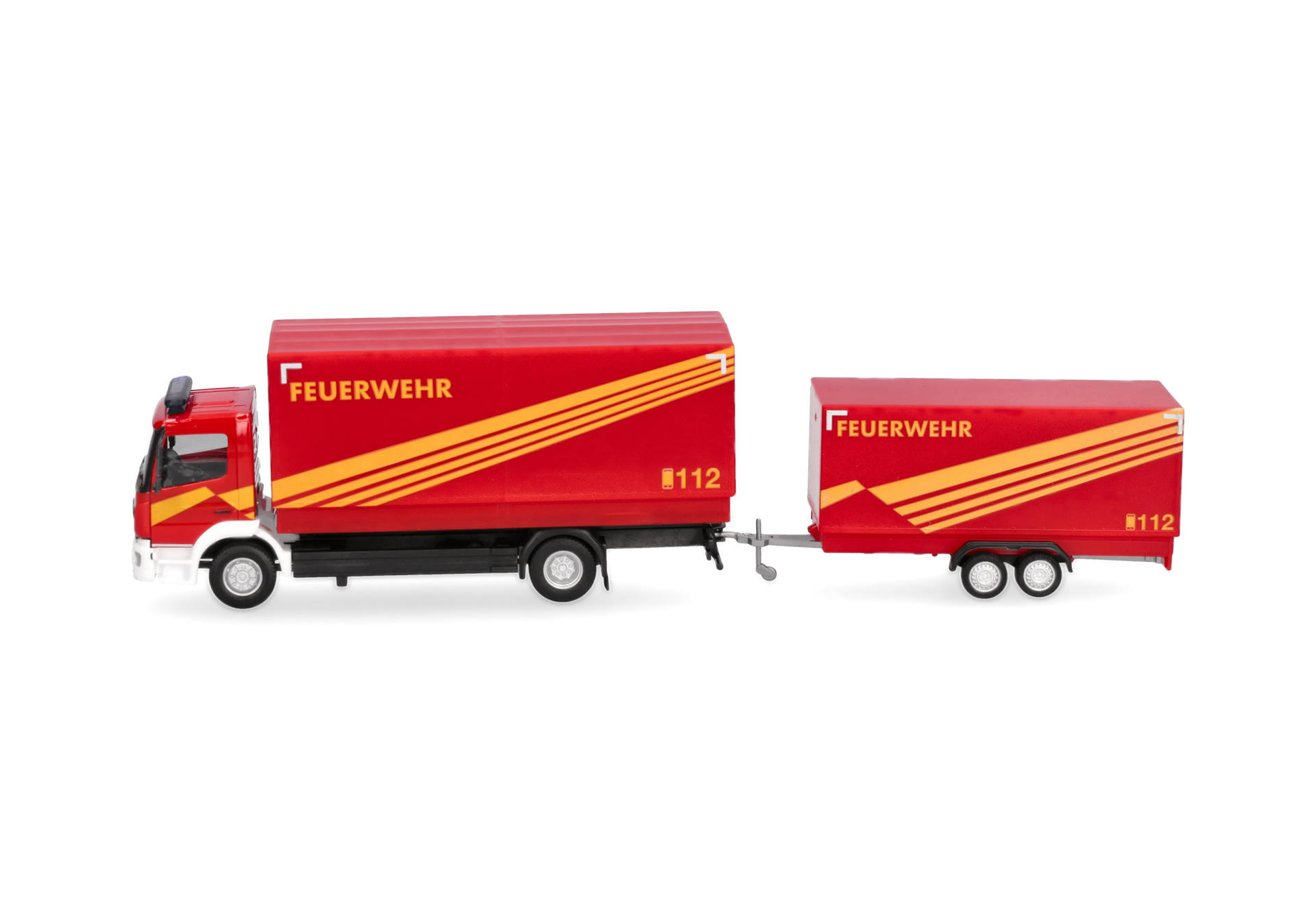 Herpa 321266 | MB Atego `13 | Planen-LKW mit Planen-Anhänger | FW GW Logistik | 1:87