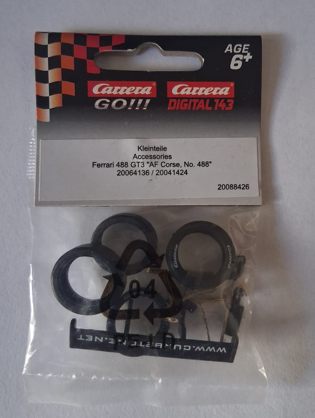 88426 Carrera GO!!! | Kleinteile | Ferrari 488 GT3 | AF Corse No. 488 | 64136 | 41424 | 1:43
