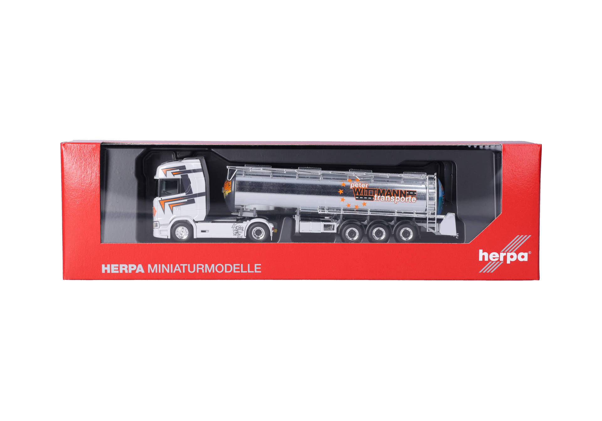 Herpa 321037 | Scania CS 20 HD Chromtank-Sattelzug | Wittmann Transport | 1:87