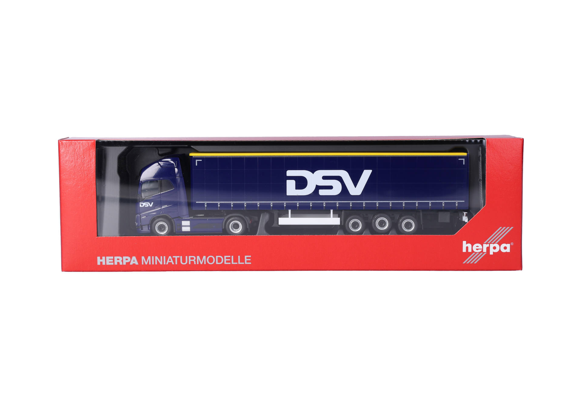 Herpa 320818 | Volvo FH GL XL 2020 Electric | Gardinenplanen-Sattelzug | DSV |  1:87