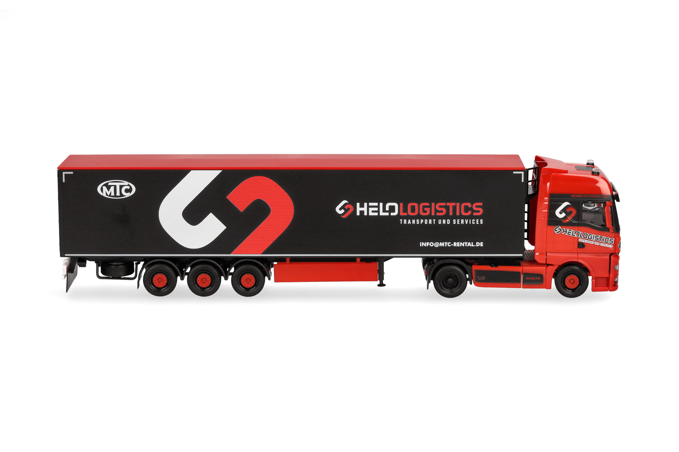 Herpa  319324 | MAN TGX GX | Schubboden-Sattelzug | Helo-Logistik | 1:87