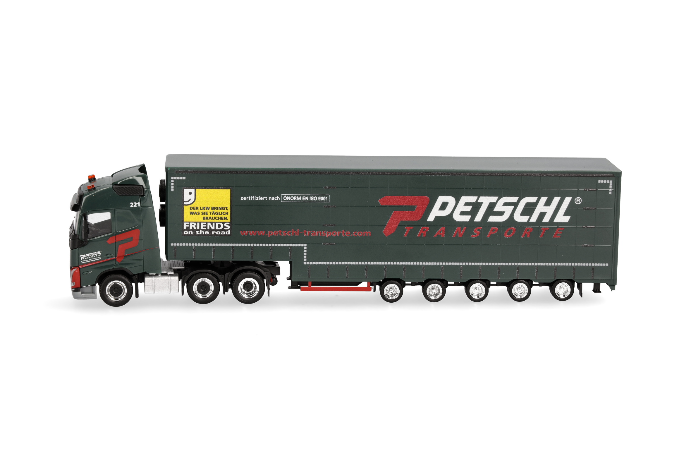Herpa 318914 | Volvo FH GL 2020 | Volumenplanen-Sattelzug | Petsch | 1:87
