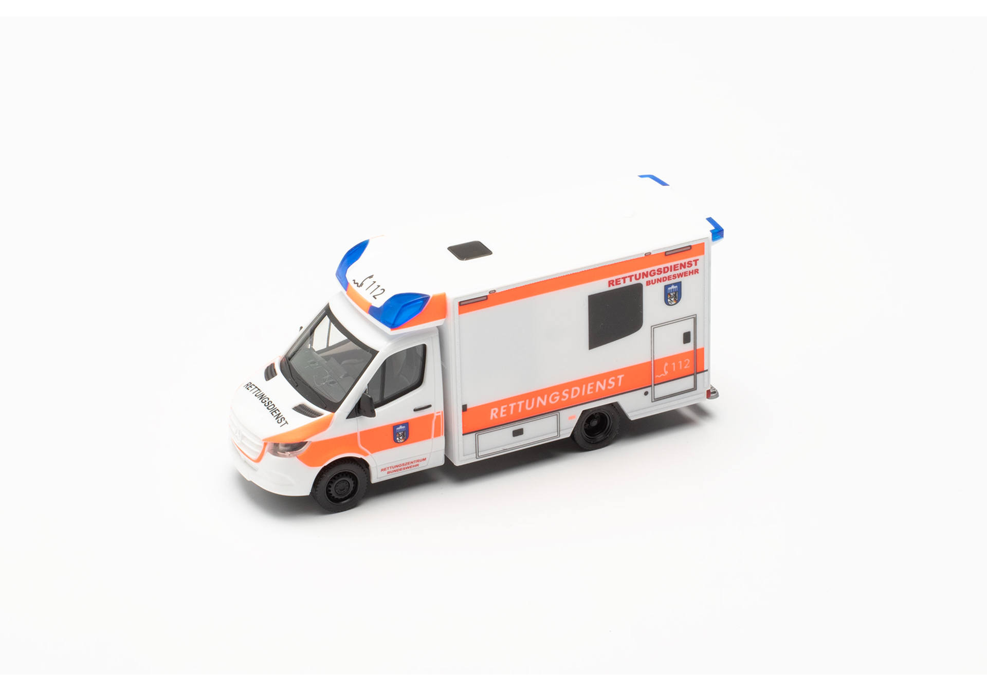 Herpa 700801 | MB Sprinter 18 Fahrtec RTW | Rettungsdienst BW Notarzt | 1:87
