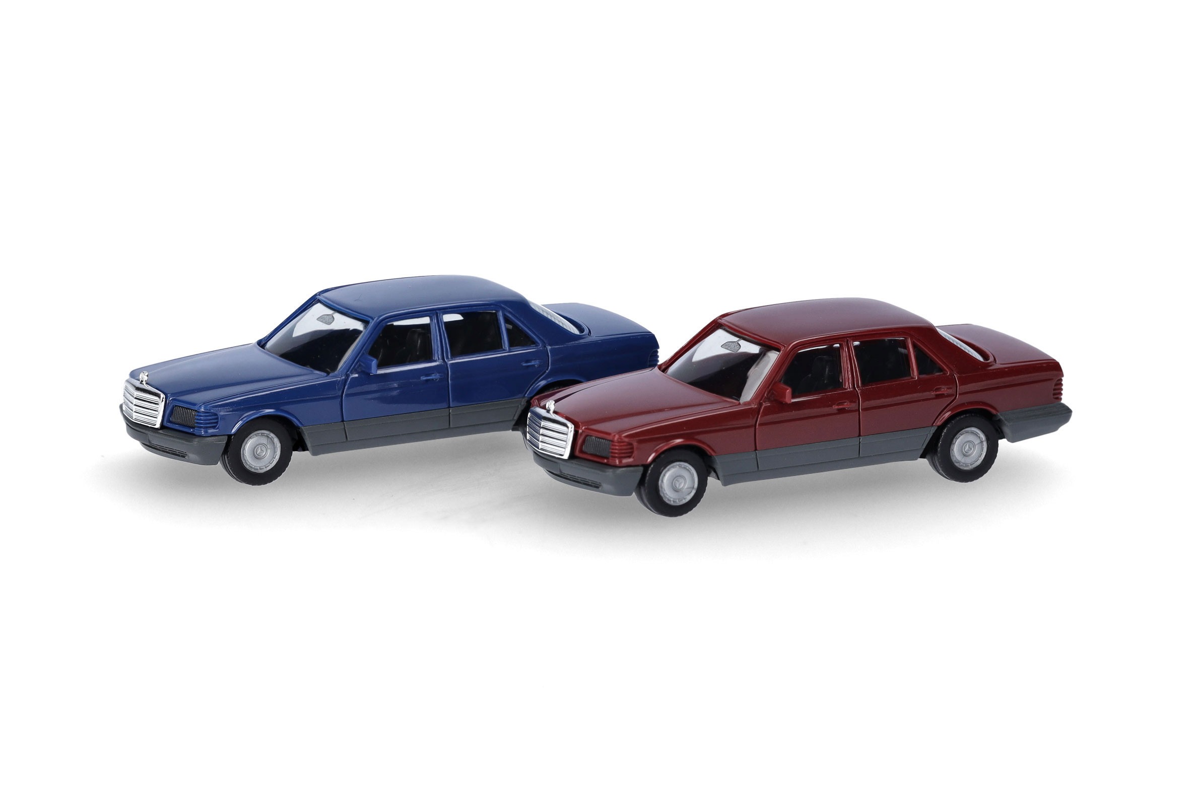 Herpa MiniKit 013727-004 | MB S-Klasse (W126) | saphirblau und weinrot | 1:87