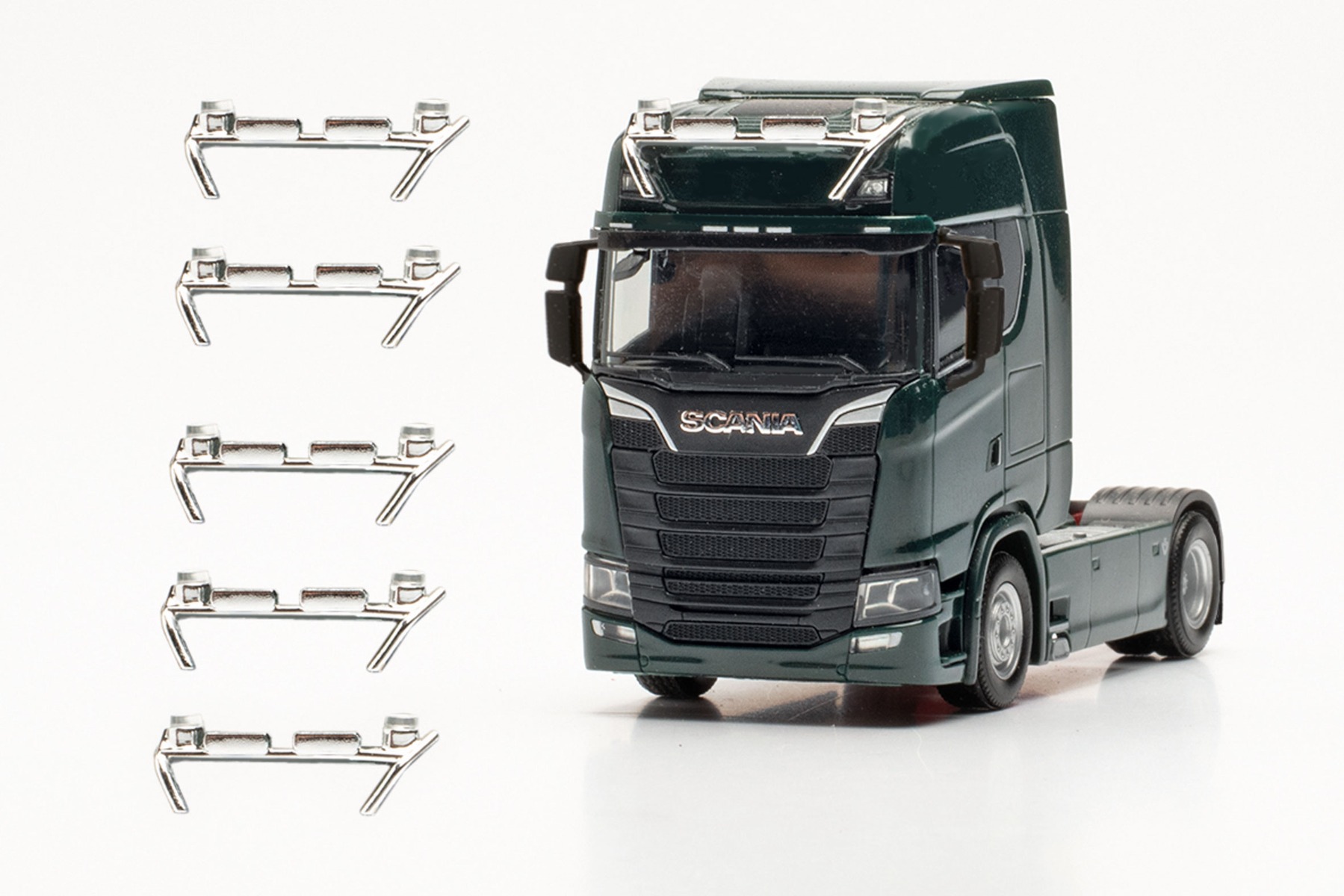 Herpa Zubehör 054256 | Lampenbügel | mit Signallichtern | chrom | 1:87