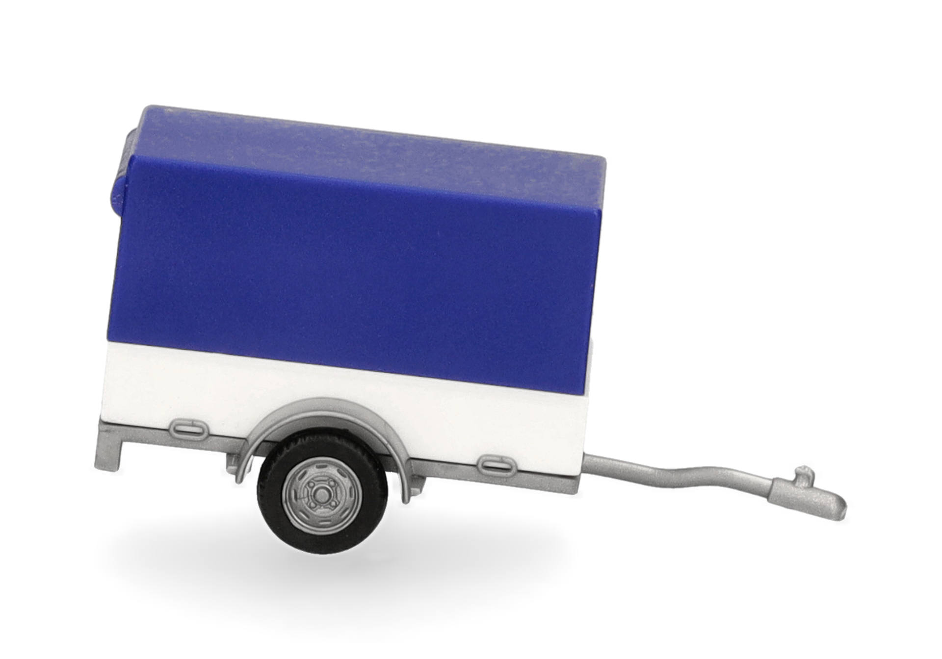 Herpa 051576-006 | PKW Planenanhänger | 1-achs | blau/weiß | 1:87
