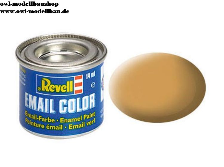 Revell Email Color Farben, Dose 14 ml, 88 verschiedene Farbtöne-32188, matt, ocker, RAL 1011