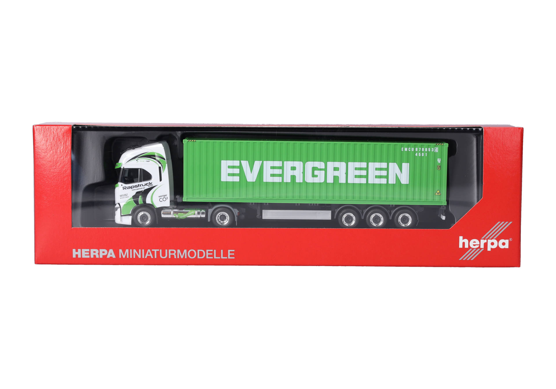 Herpa 319942 | Iveco S-Way LNG 40ft. Container-Sattelzug "Rapstrucks / Evergreen" | 1:87