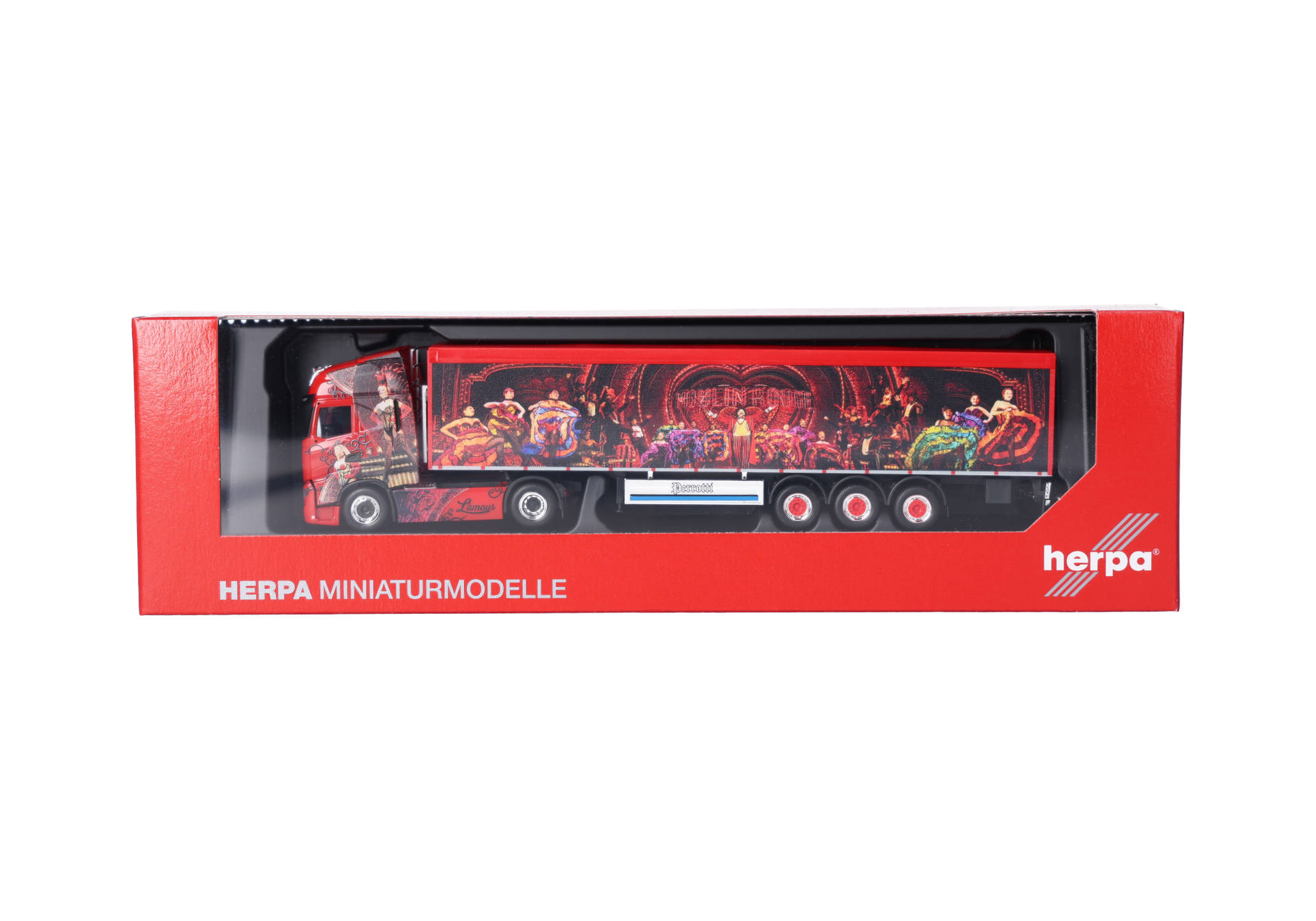 Herpa 320306 | Iveco S-Way Schubboden-Sattelzug | Perrotti | 1:87