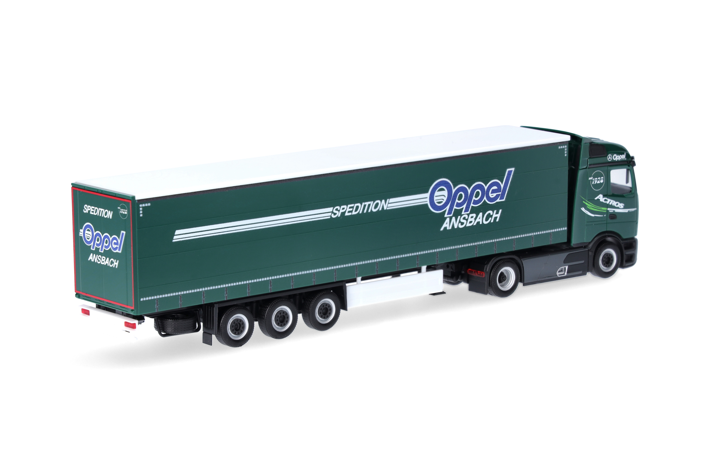 Herpa 319072 | MB Actros Procabin Streamspace | curtain canvas semitrailer truck | Oppel Ansbach | 1:87