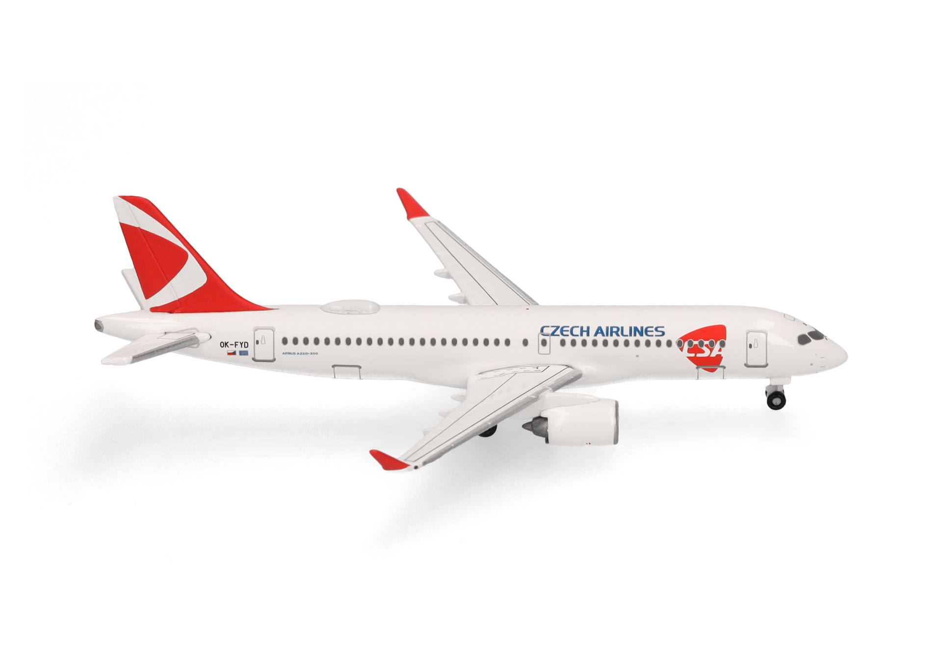 Herpa Wings 538640 | CSA Czech Airlines | Airbus A220-300 | OK-FYD | 1:500