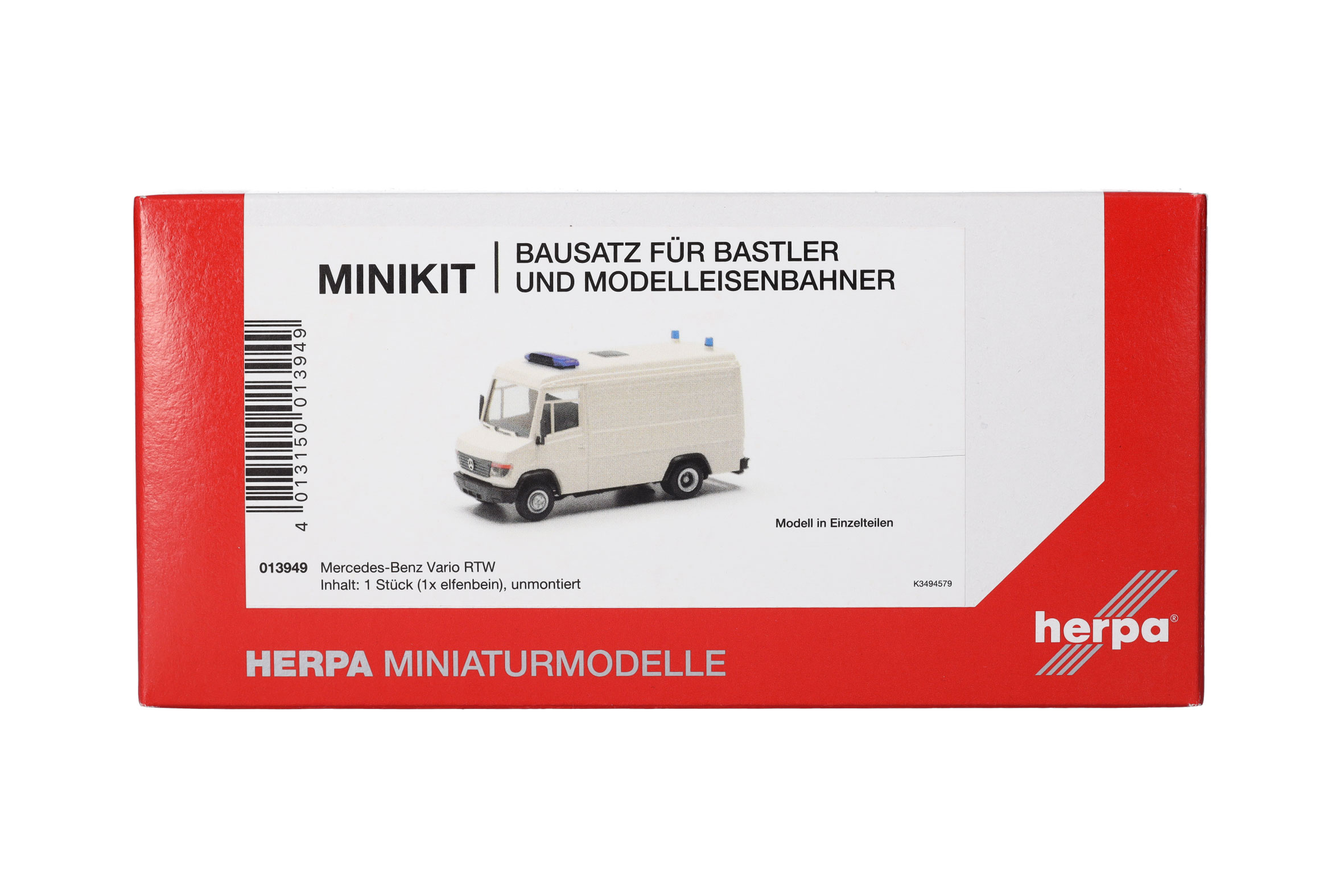 Herpa 013949 | Mercedes-Benz Vario Rettungswagen | 1:87