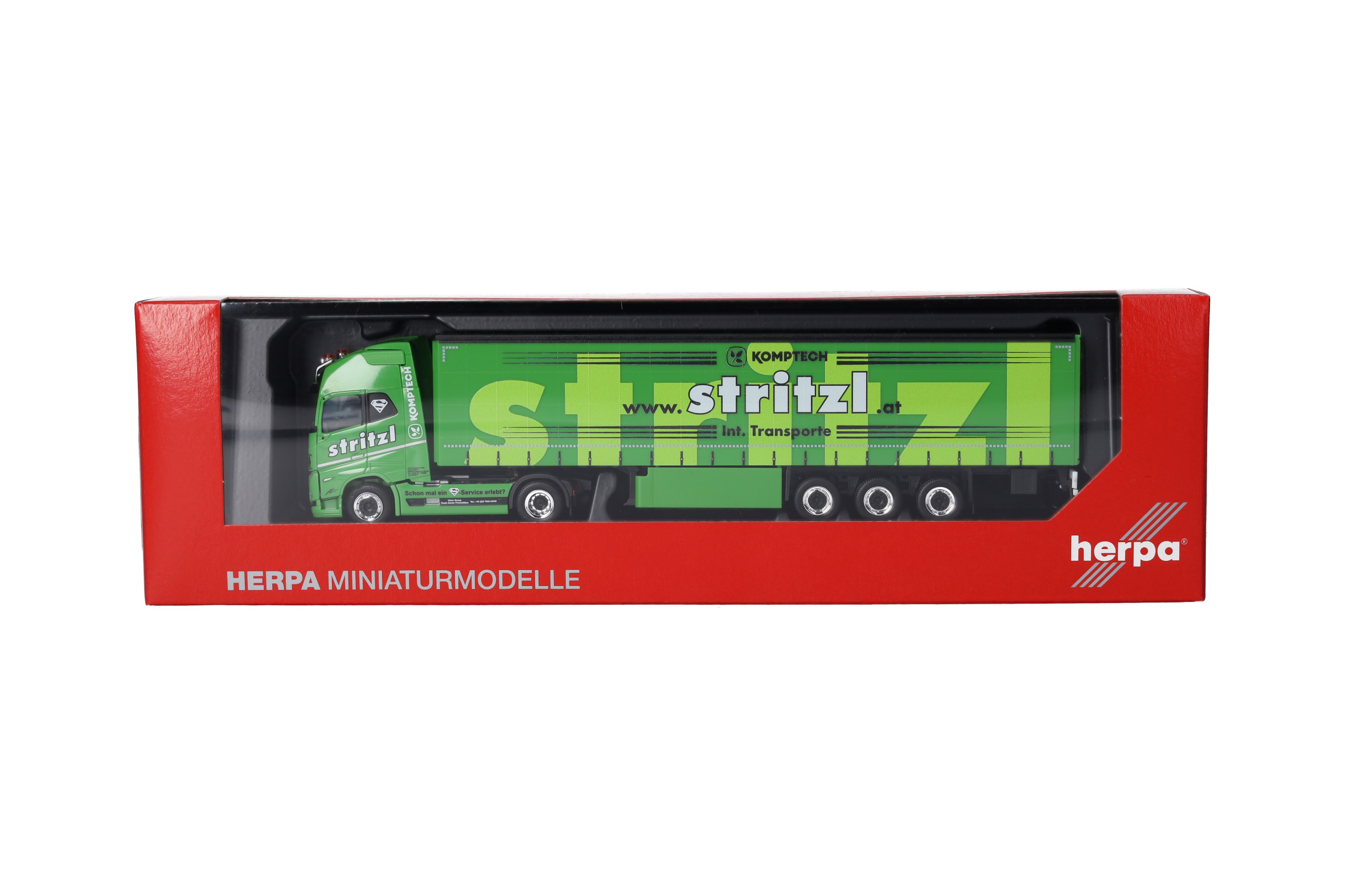Herpa 320108 | Volvo FH16 GL XL 2020 Gardinenplanen-Sattelzug | Stritzl | 1:87