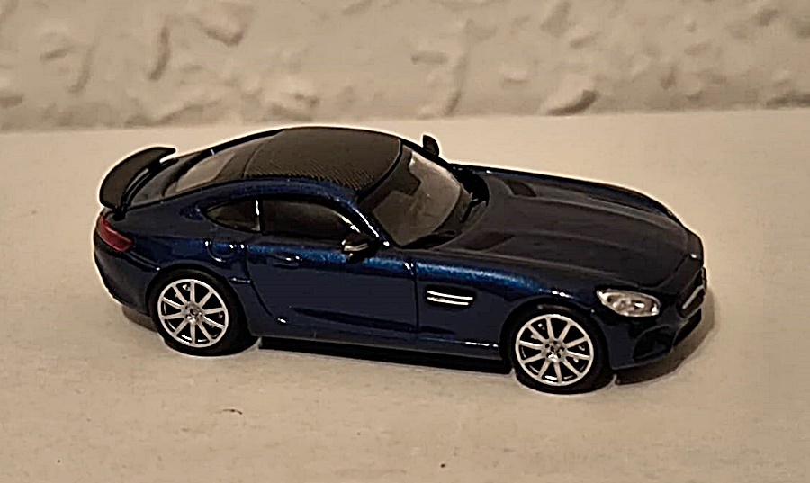 Minichamps 870037124 | Mercedes AMG GTS | 2015 | Blau Metallic | 1:87