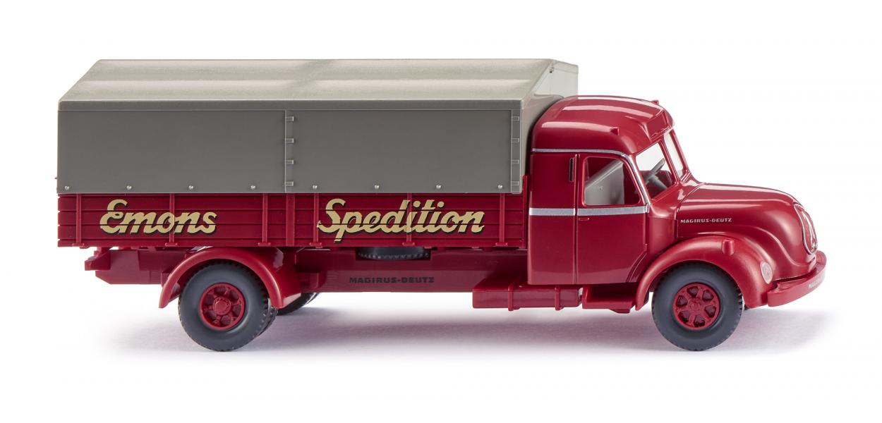 Wiking 085509 | Magirus S 7500 | Pritschen-Lkw | Spedition Emons | 1:87