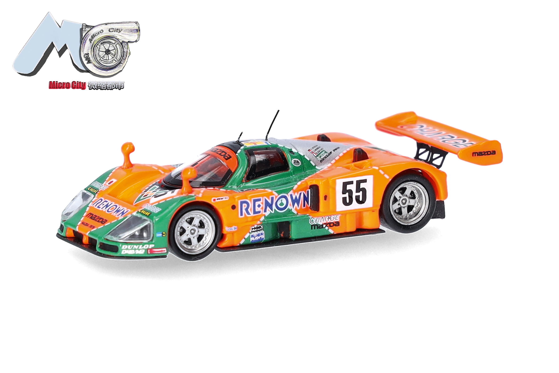 Herpa MicroCity 87MC000080 | Mazda 787B 55 | orange/grün | 1:87