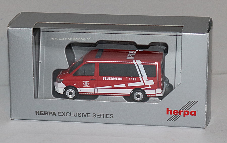 Herpa 953023 | MAN TGE Bus | Feuerwehr Dippoldiswalde | Dachkennung 192 | 1:87