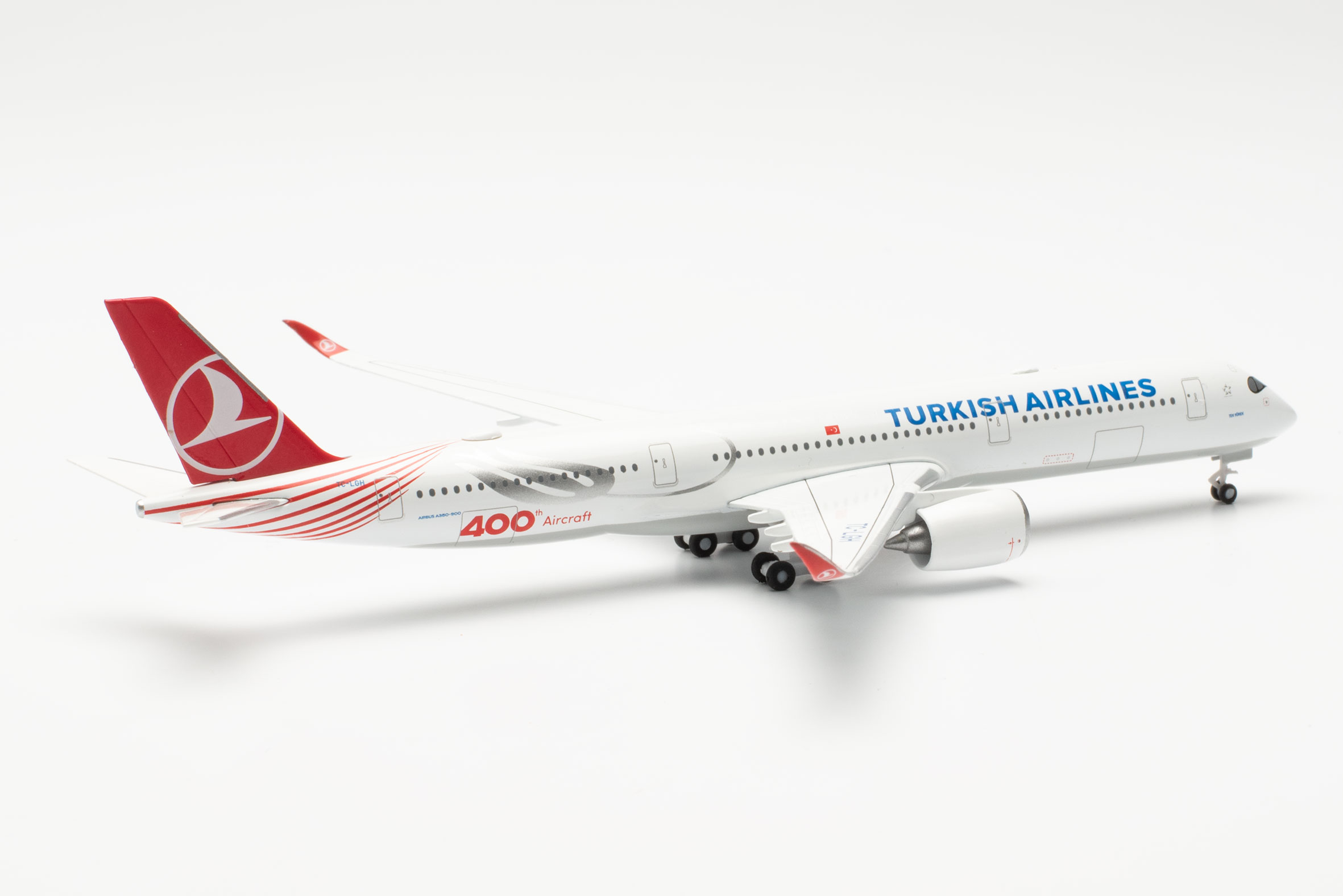 Herpa Wings 537230 | Turkish Airlines | Airbus A350-900 "400th Aircraft | TC-LGH "Tek Yürek" | 1:500