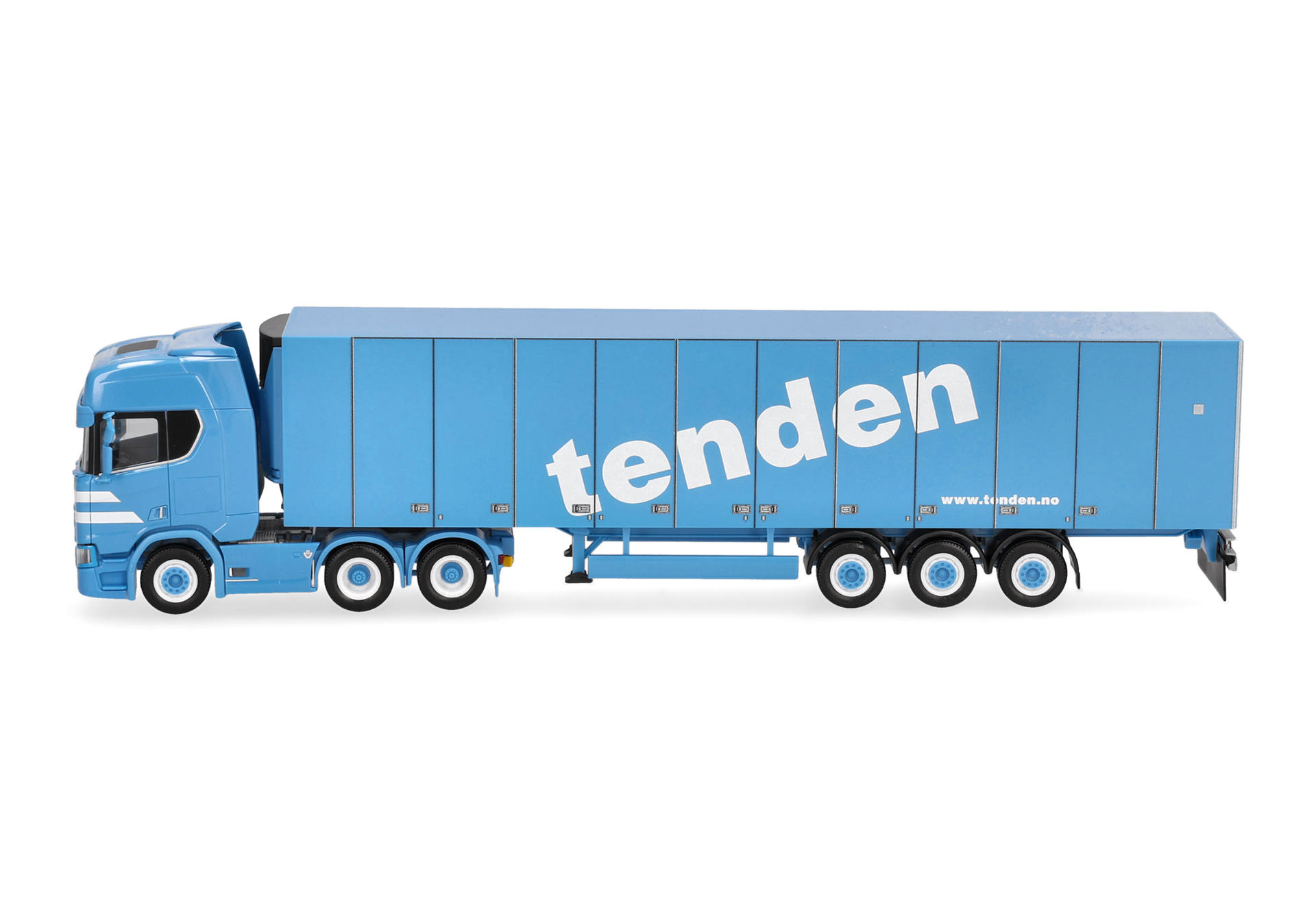 Herpa 321143 | Scania CS 20 Hochdach | 6x4 Kühlkoffer-Sattelzug | Tenden | 1:87
