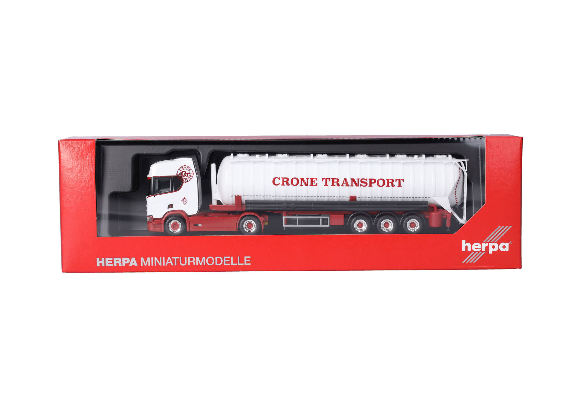 Herpa 319904 | Scania CR 20 HD Saugsilo-Sattelzug | Crone Handel und Transport | 1:87