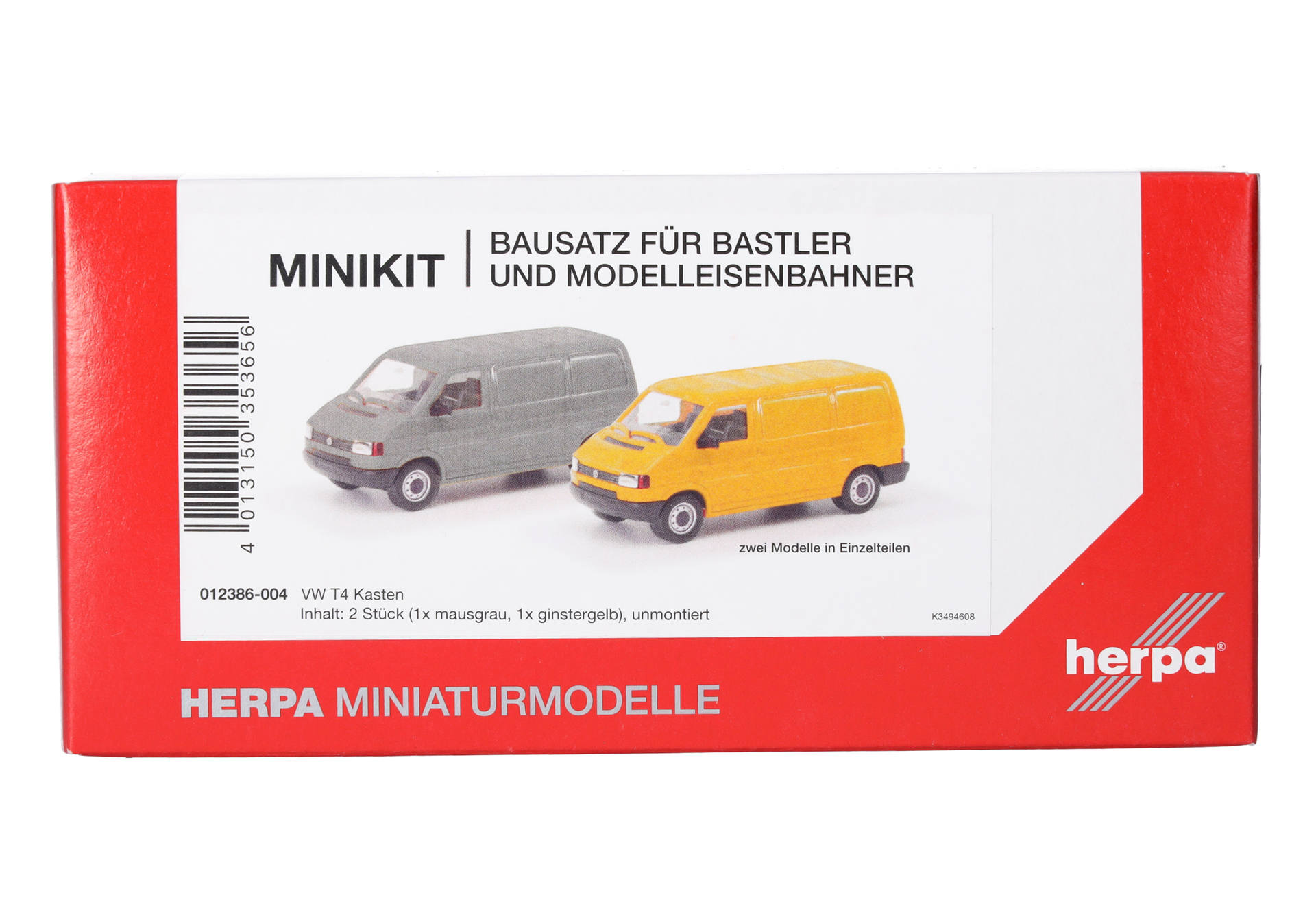 Herpa MiniKit 012386-004 |  VW T4 Kasten, grau/ginstergelb | 1:87