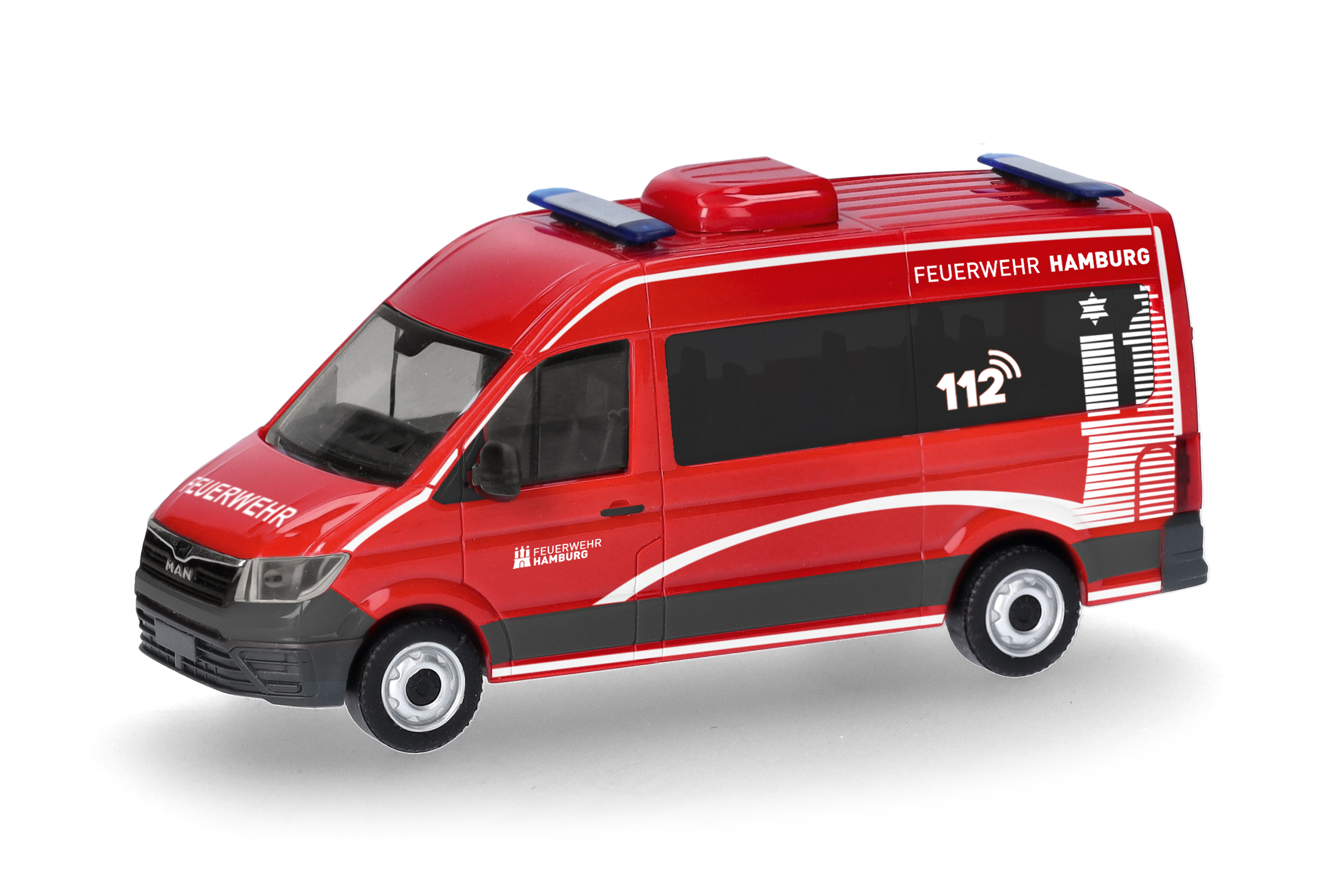 Herpa 099325 | MAN TGE Bus Hochdach MTW | Feuerwehr Hamburg | 1:87