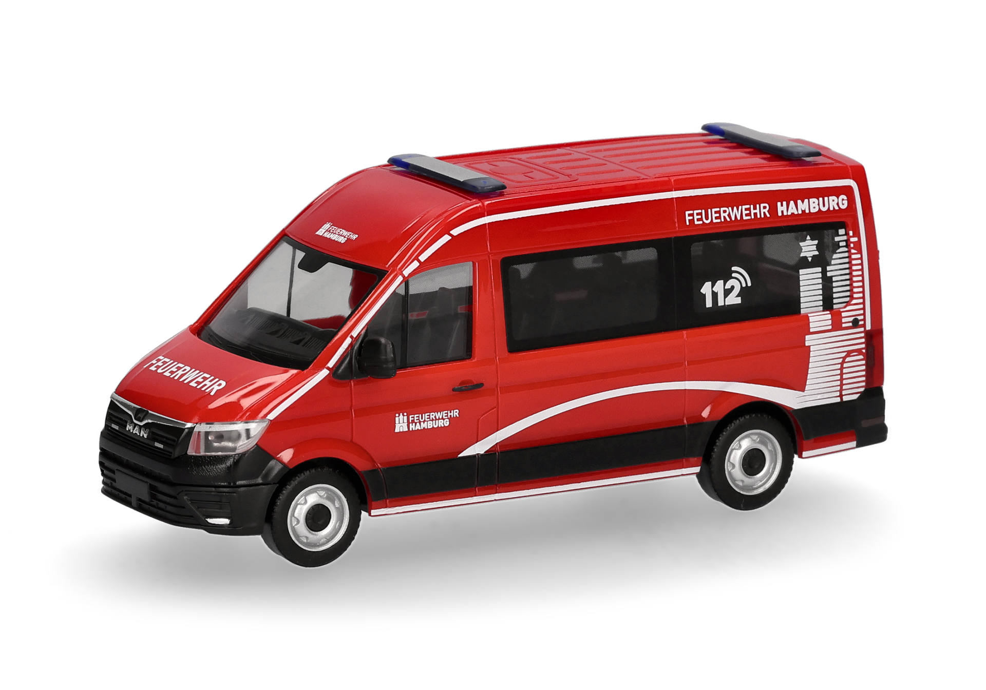Herpa 099325 | MAN TGE Bus Hochdach MTW | Feuerwehr Hamburg | 1:87