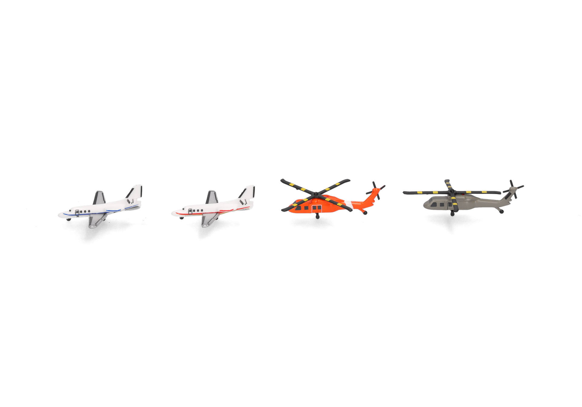 Herpa Wings 535939-001 | Helicopter and Bizjet set (2+2) | 1:500