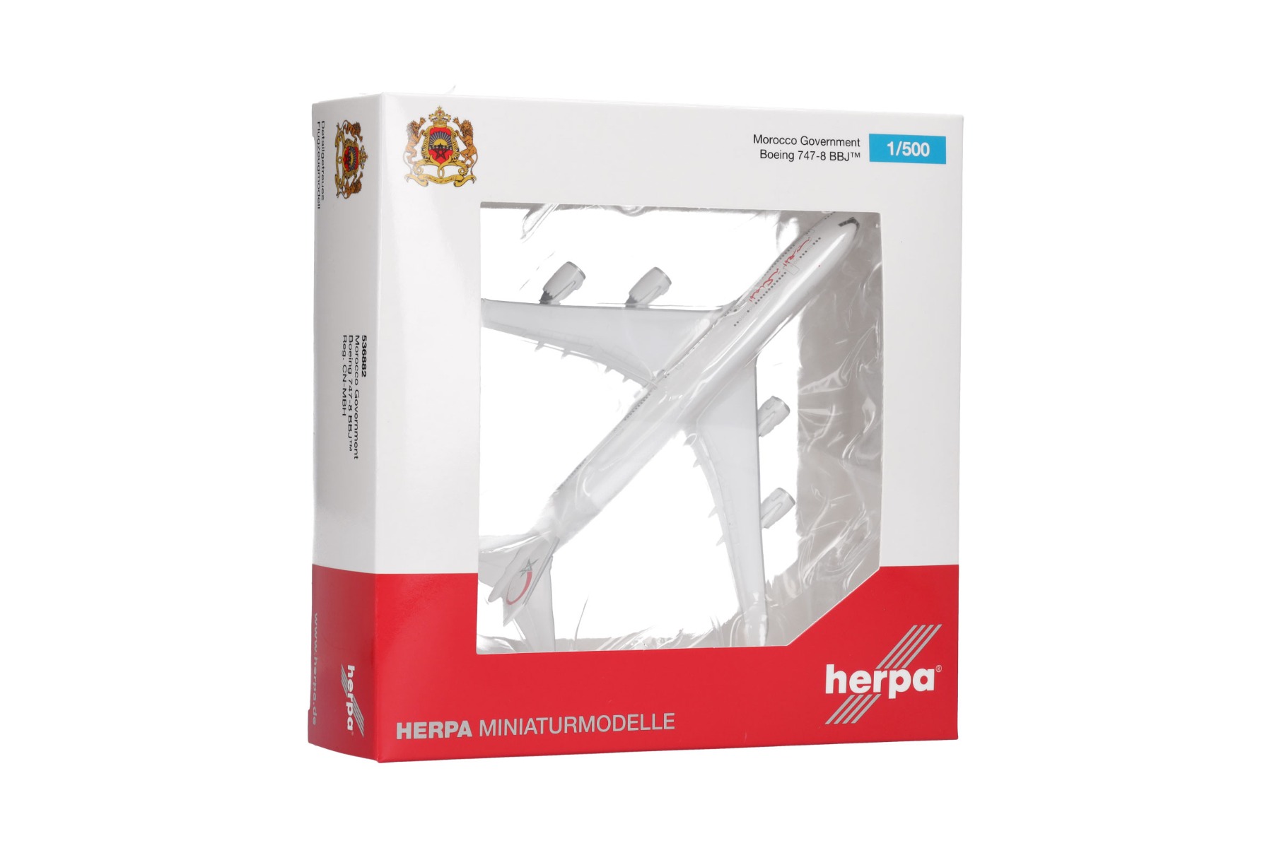 Herpa Wings 536882 | Morocco Government Boeing 747-8 BBJ | CN-MBH | 1:500