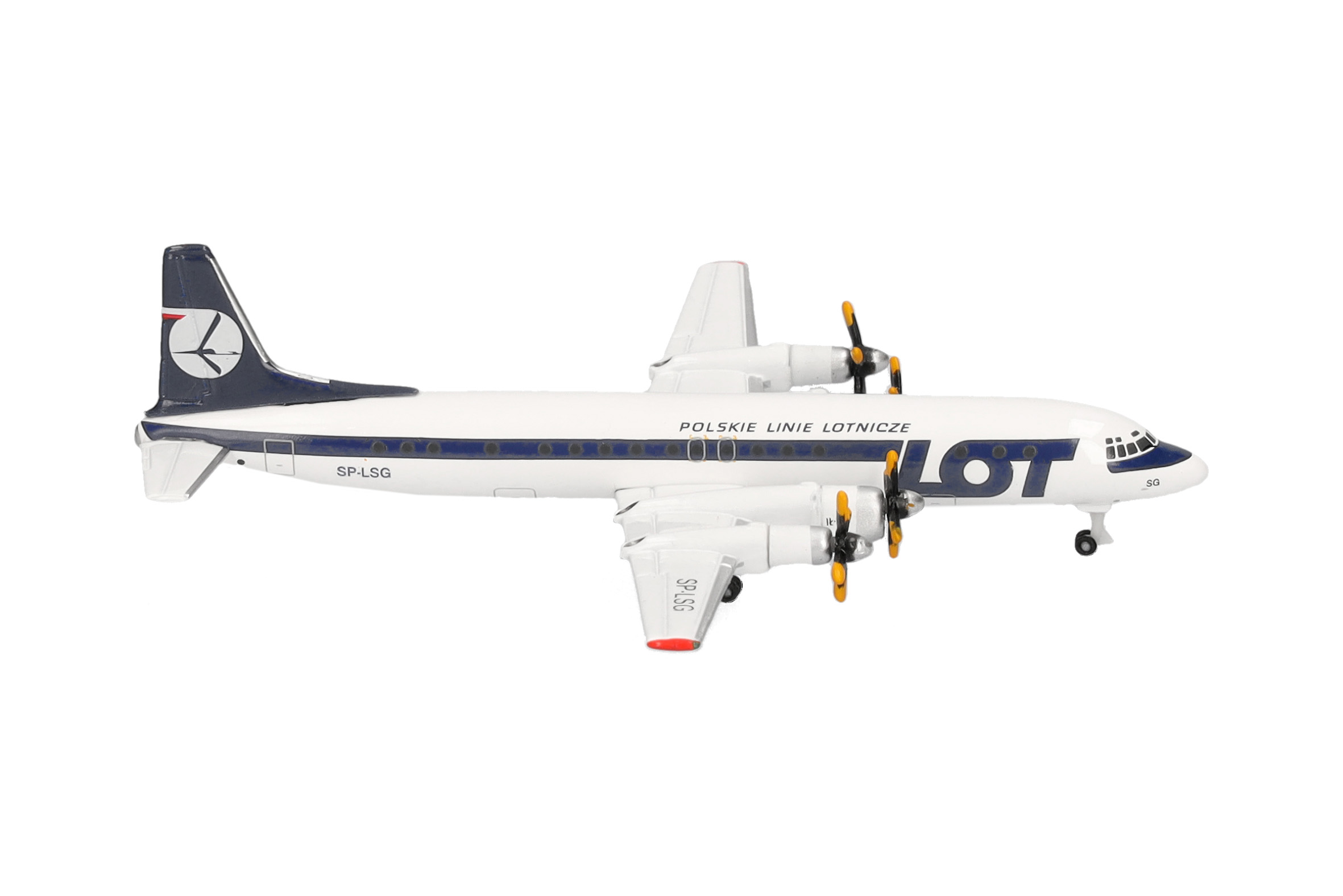 Herpa Wings 538794 | LOT Polish Airlines | Ilyushin IL-18 (late colors) | SP-LSG | 1:500
