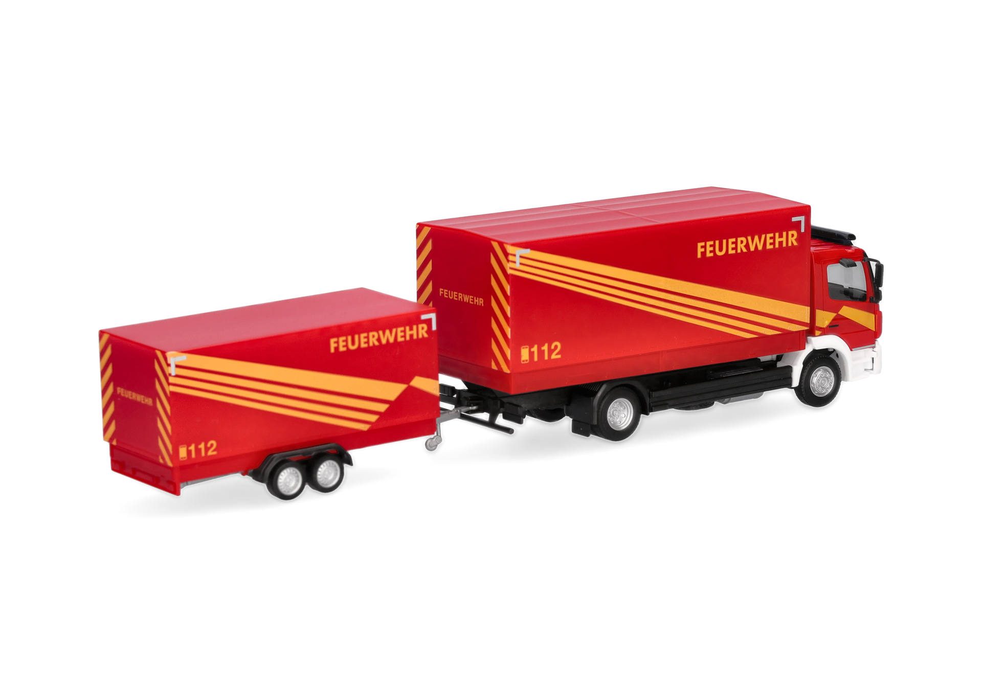 Herpa 321266 | MB Atego `13 | Planen-LKW mit Planen-Anhänger | FW GW Logistik | 1:87