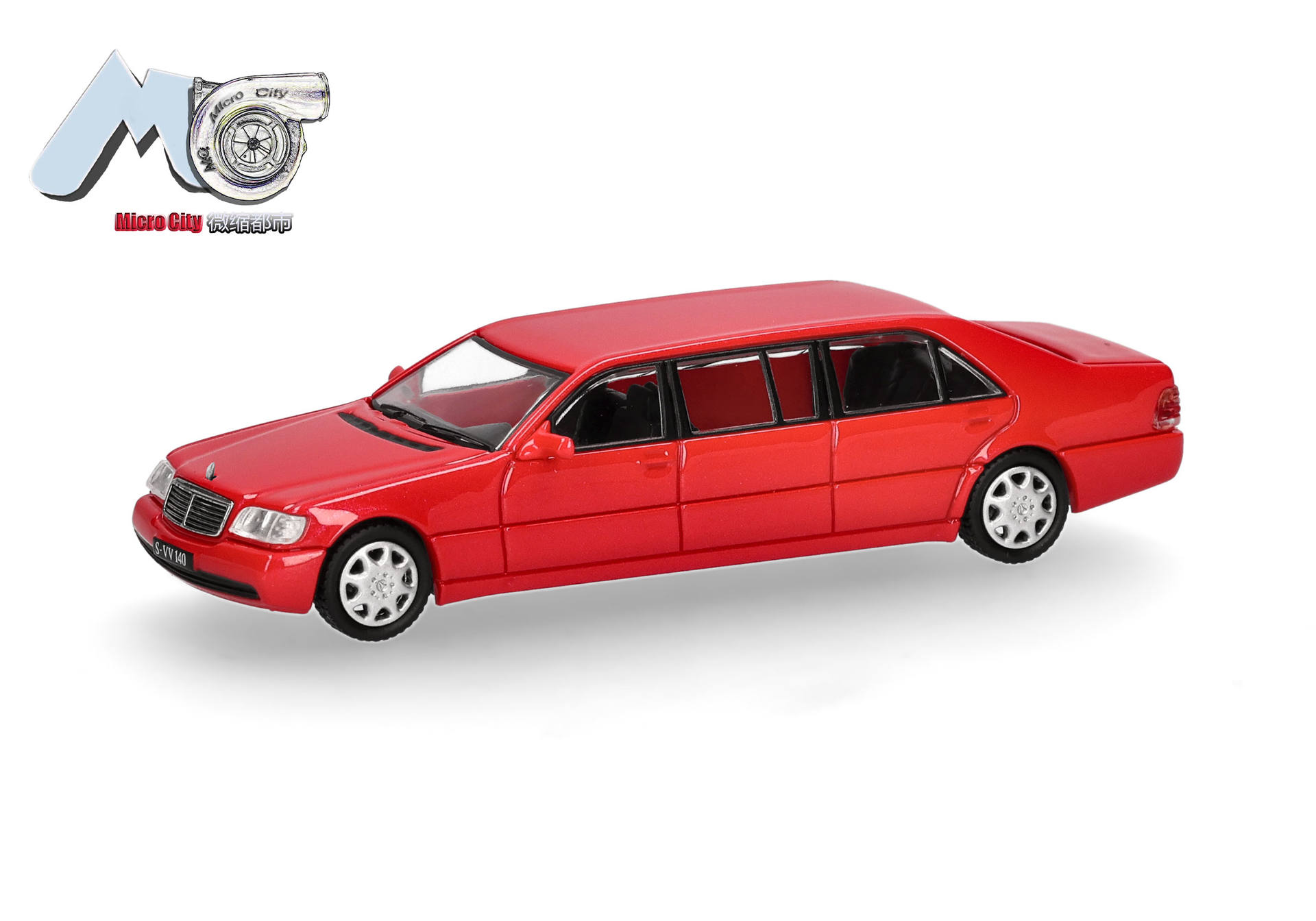 Herpa MicroCity 87MC000104 | Mercedes-Benz S600 Pullmann | rot | 1:87