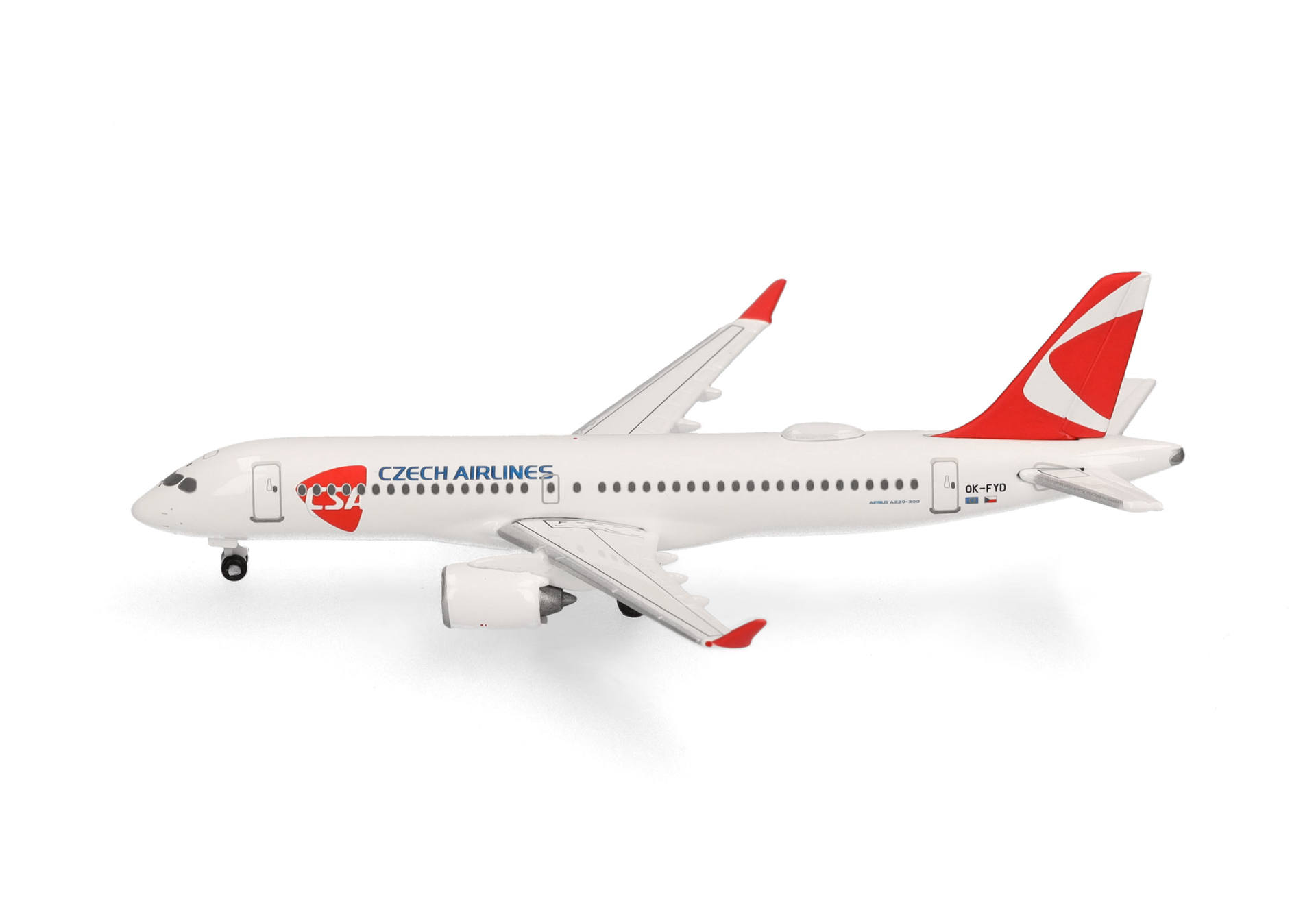 Herpa Wings 538640 | CSA Czech Airlines | Airbus A220-300 | OK-FYD | 1:500