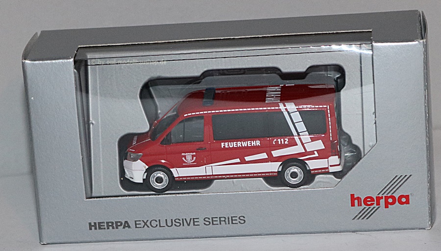 Herpa 953047 | MAN TGE Bus | Feuerwehr Dippoldiswalde | Dachkennung 194 | 1:87