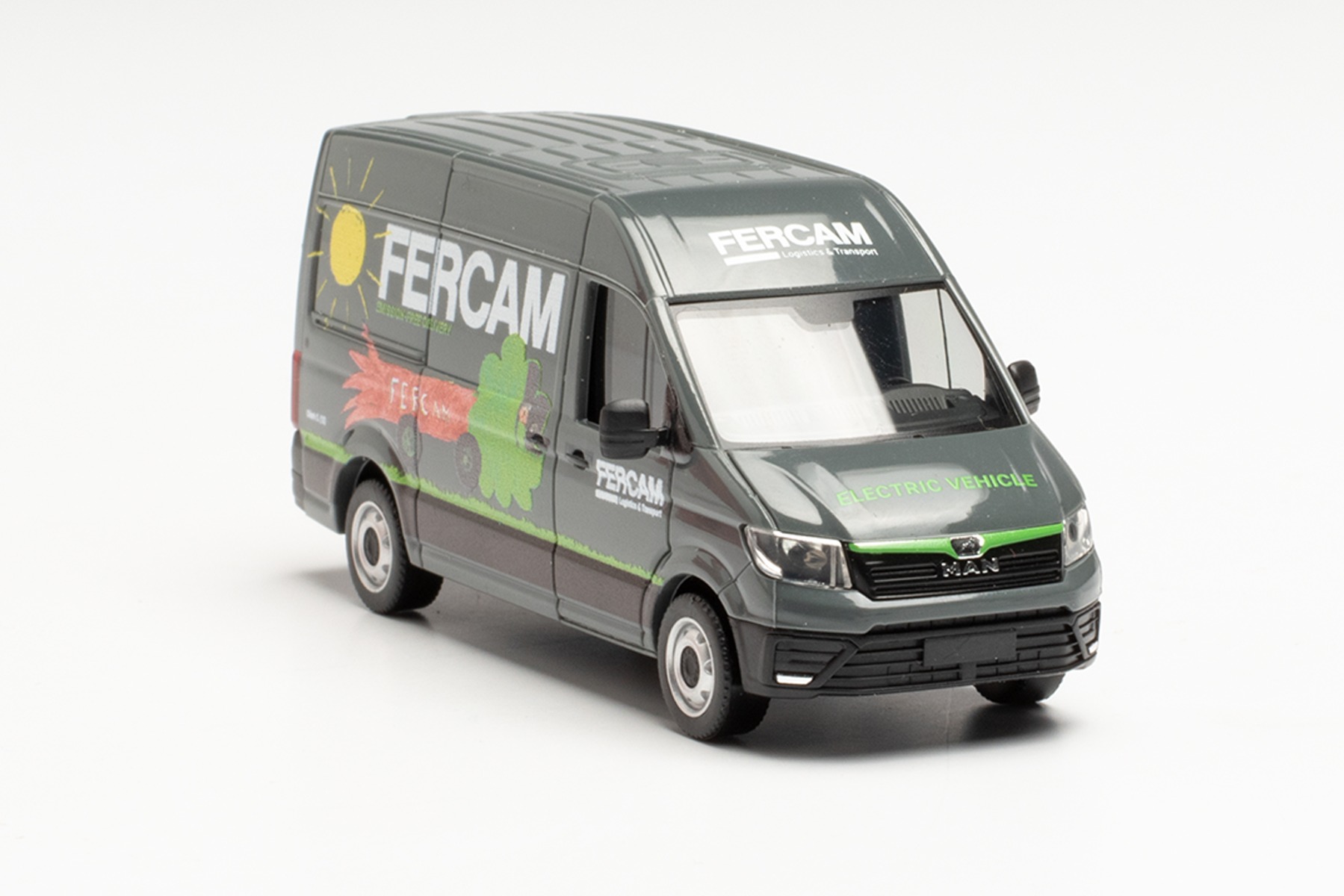 Herpa 096461 - MAN eTGE Kasten HD - Fercam (Italien, Bozen). 1:87
