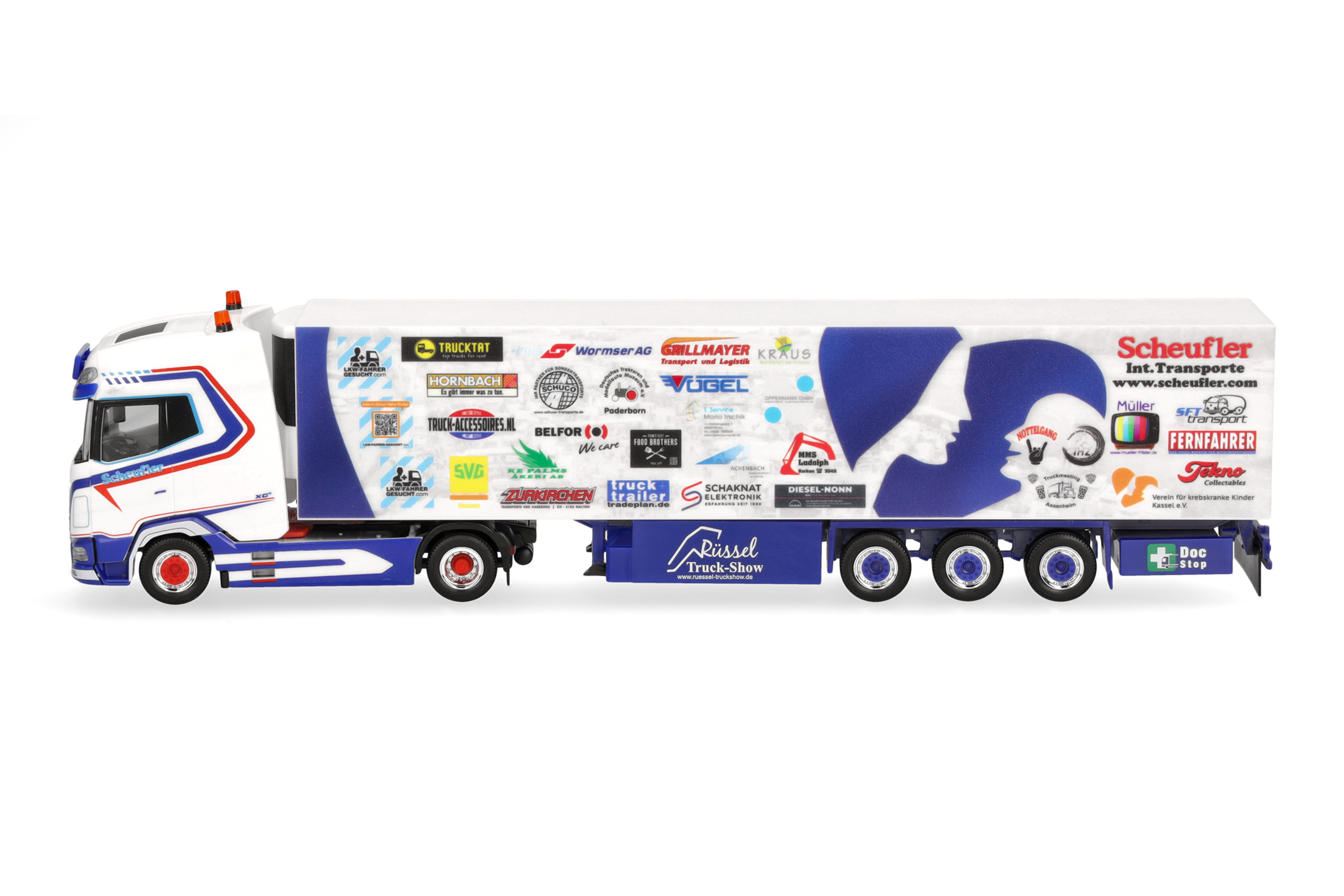 Herpa 928823 | DAF XG+ | Kühlkoffer Sattelzug | Scheufler | 1:87