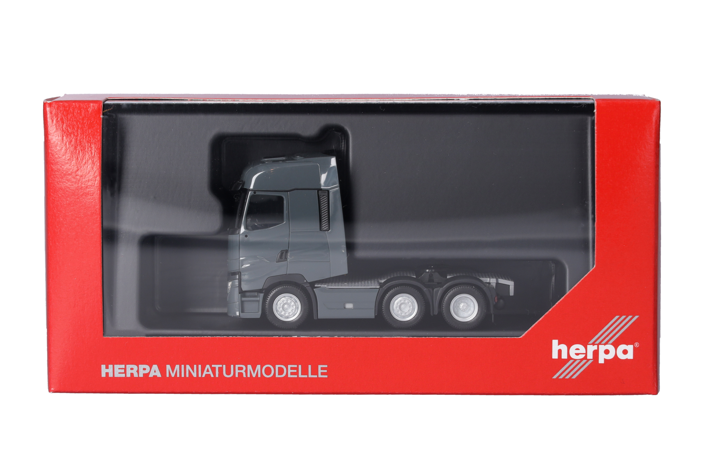 Herpa 315104-004 | Renault T Facelift Zugmaschine 3achs (6x2), grau | 1:87
