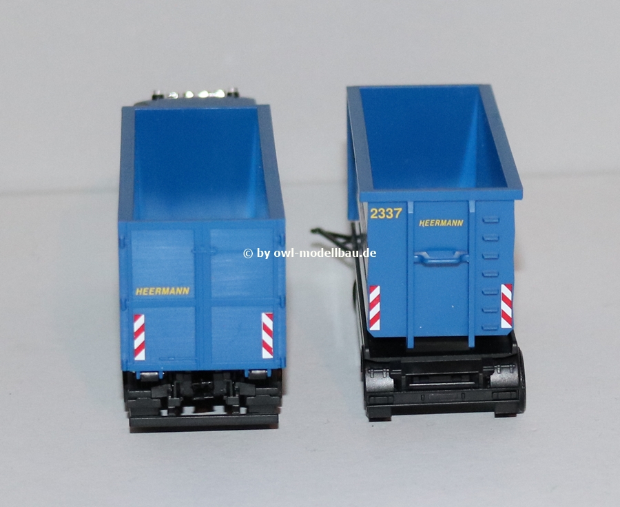 Herpa 945684 - Volvo FH Gl. Abrollmulden- Hängerzug - Heermann. 1:87