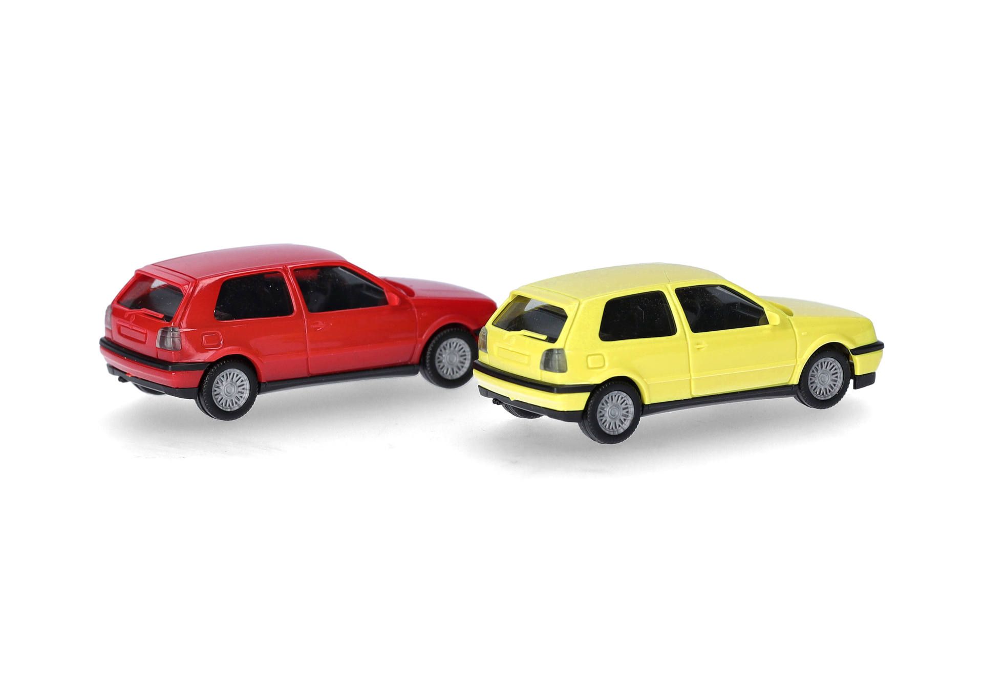 Herpa MiniKit  014014 | 2er-Set | VW Golf III VR6 2türig | Schwefelgelb/Flashrot | 1:87