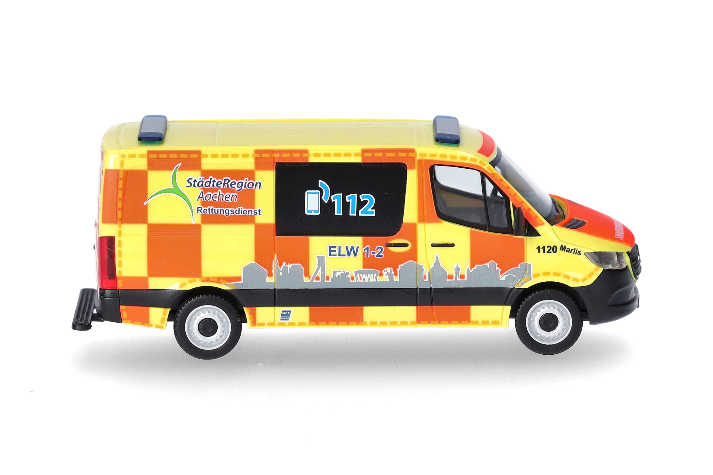Herpa 097741 | MB Sprinter Flachdach | Rettungsdienst Städte Region Aachen | 1:87