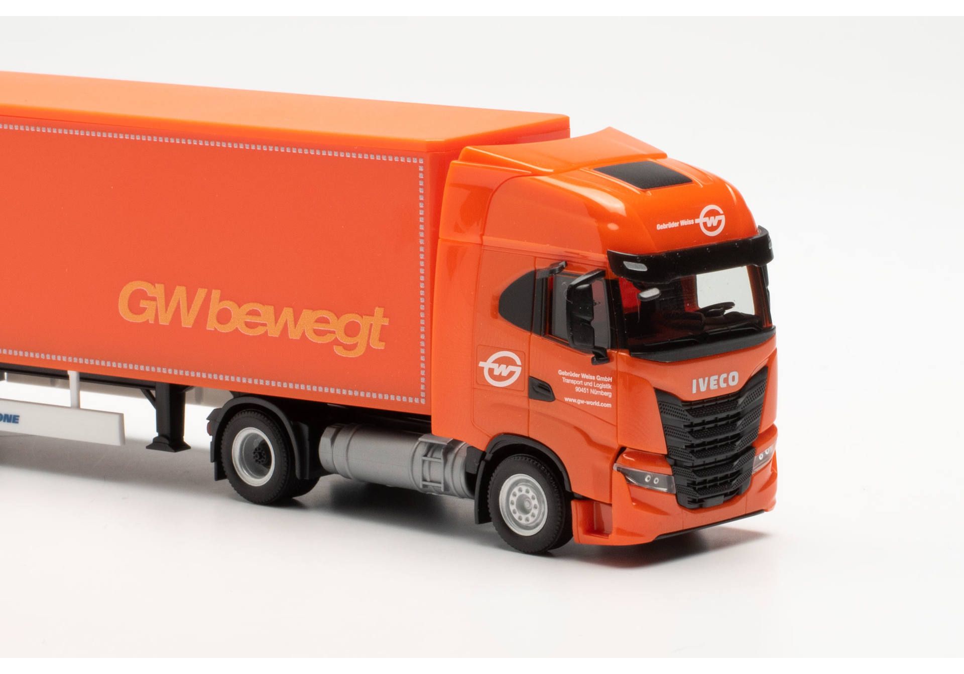 Herpa  317344 | Iveco S-Way LNG Koffer-Sattelzug 15m | Gebrüder Weiss | 1:87